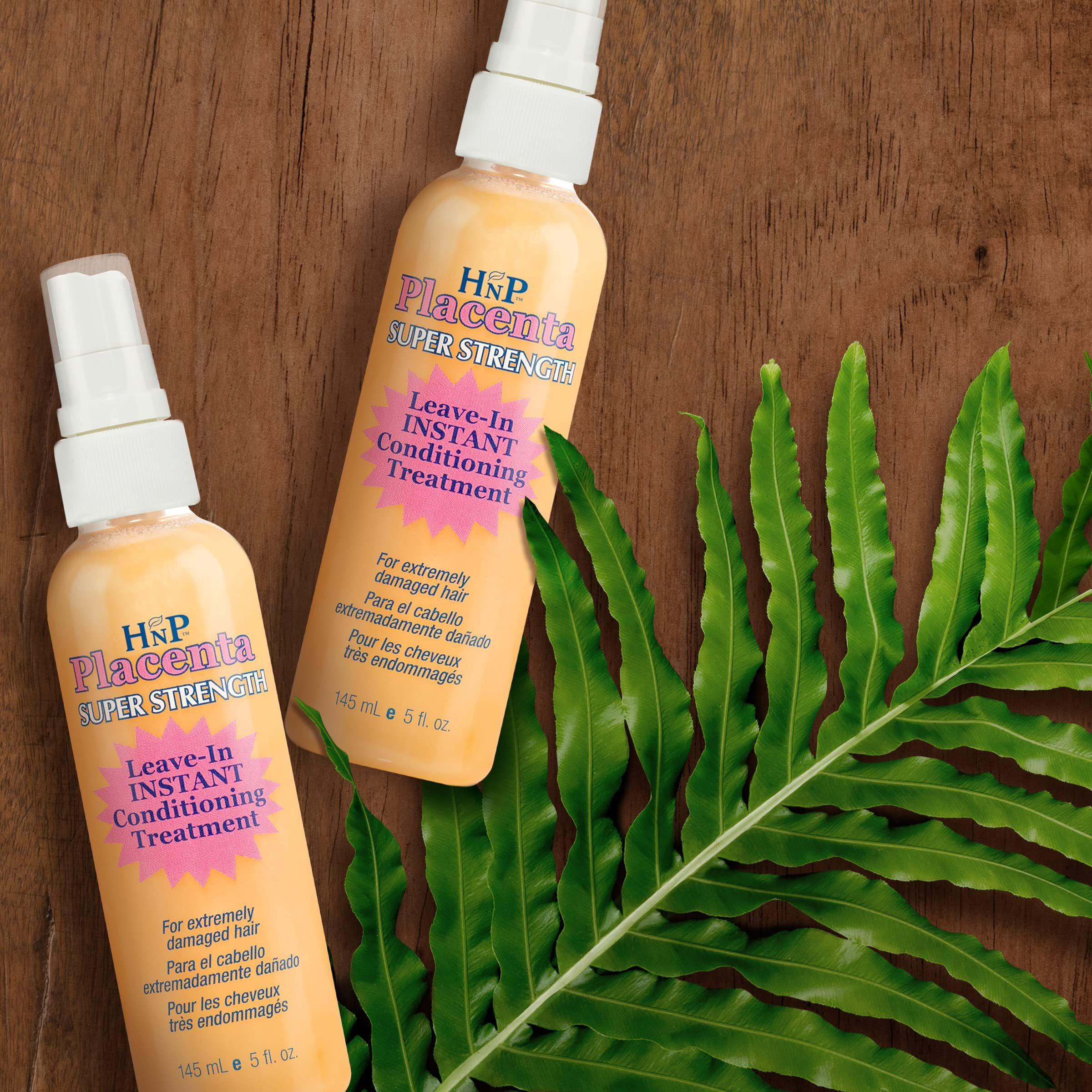 Hnp Placenta Super Strength Leave-In Conditioning Hair Treatment Pump, 5 Oz