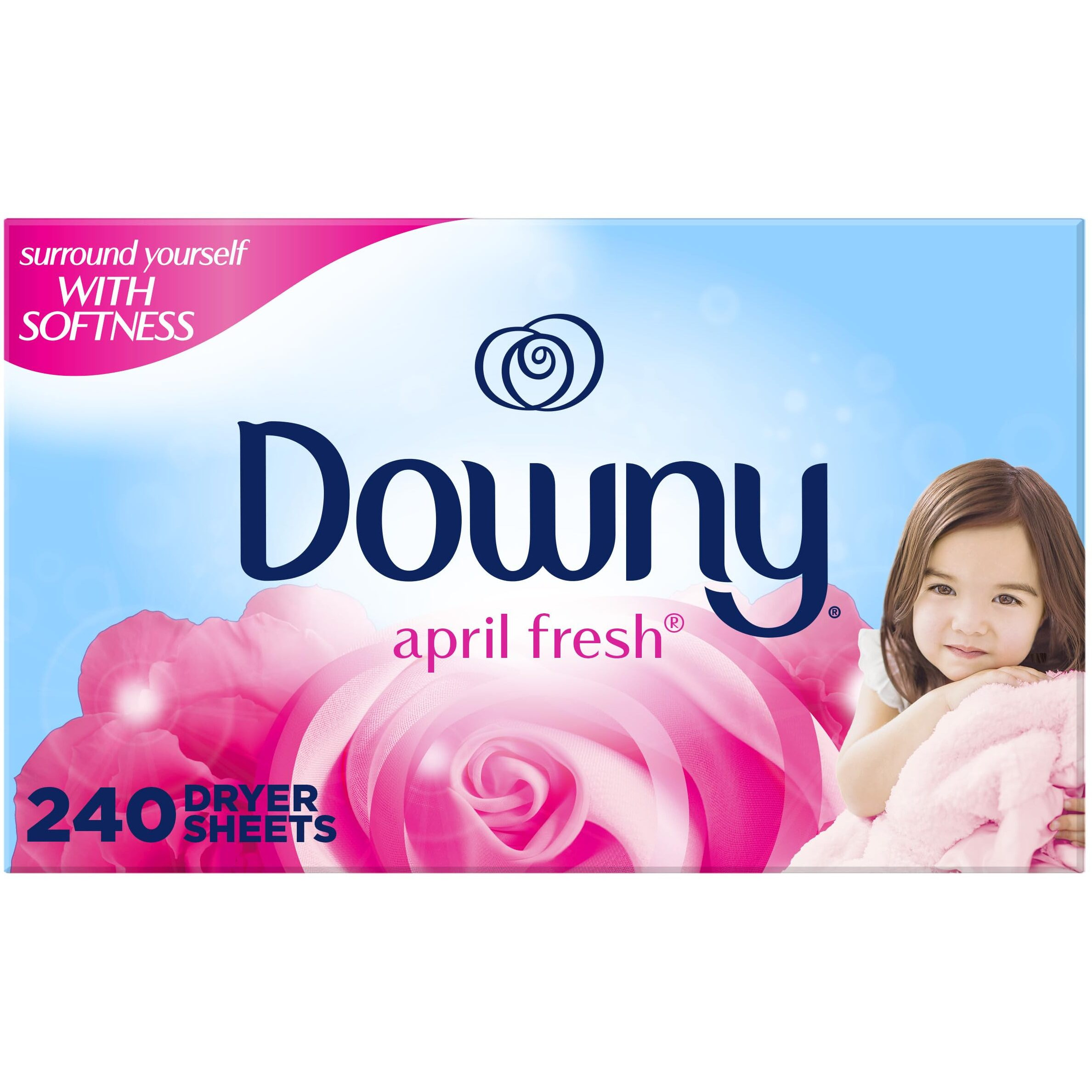Downy Dryer Sheets Laundry Fabric Softener, April Fresh, 240 Count