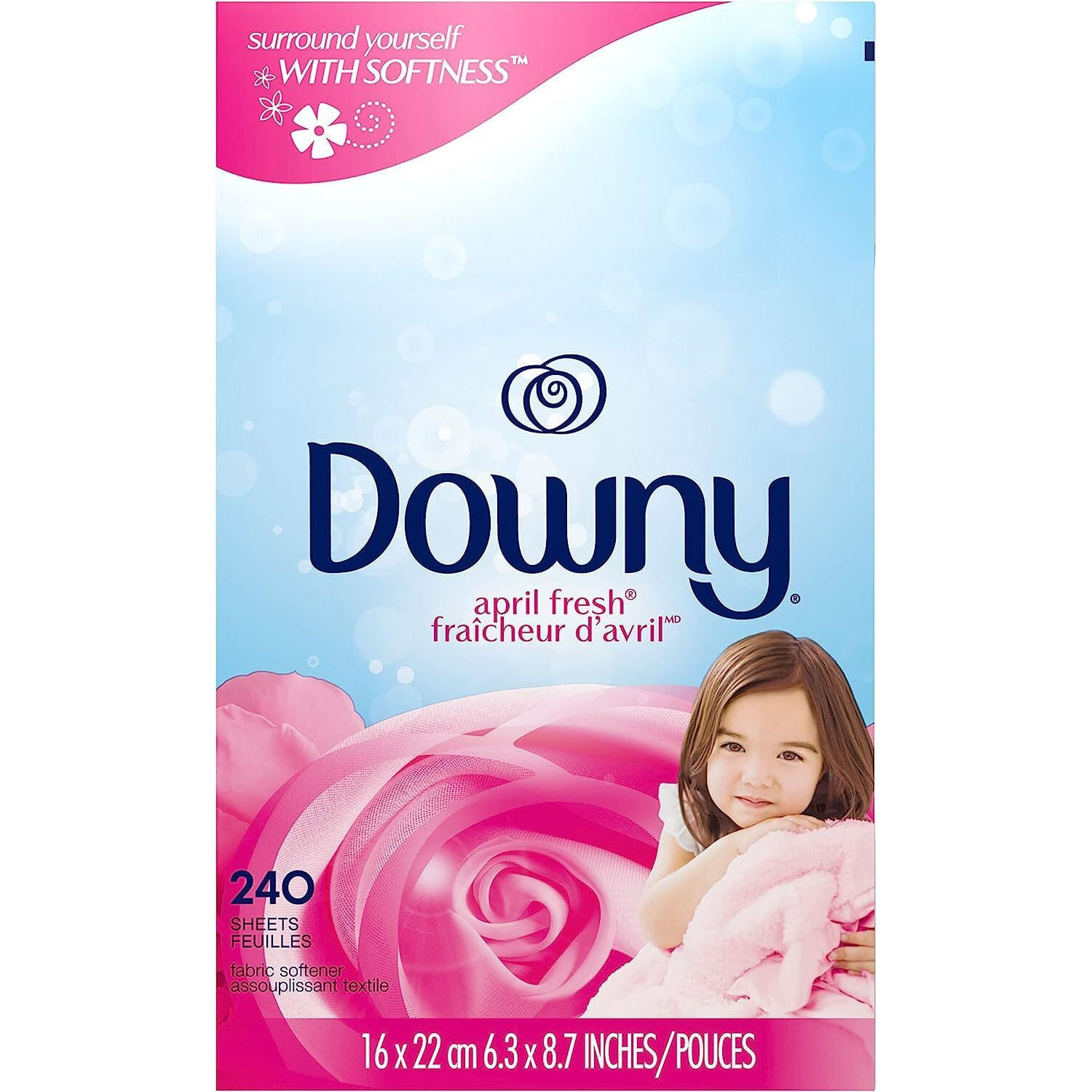 Downy Dryer Sheets Laundry Fabric Softener, April Fresh, 240 Count