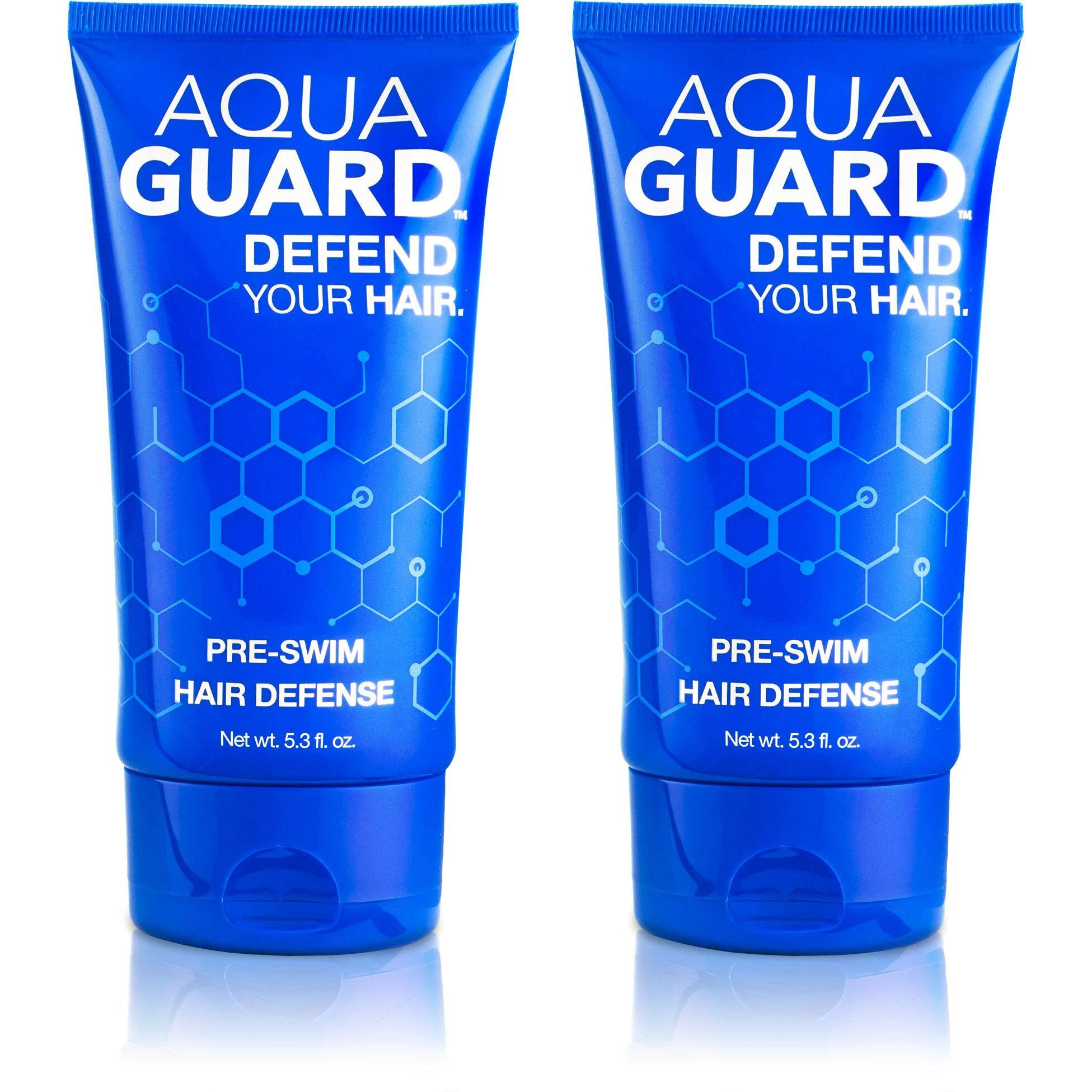 Aquaguard Pre-Swim Hair Defense | Prevents Chlorine Damage + Softens Hair | Made In California | Color Safe, Great Scent | 5.3 Oz (2 Pack)