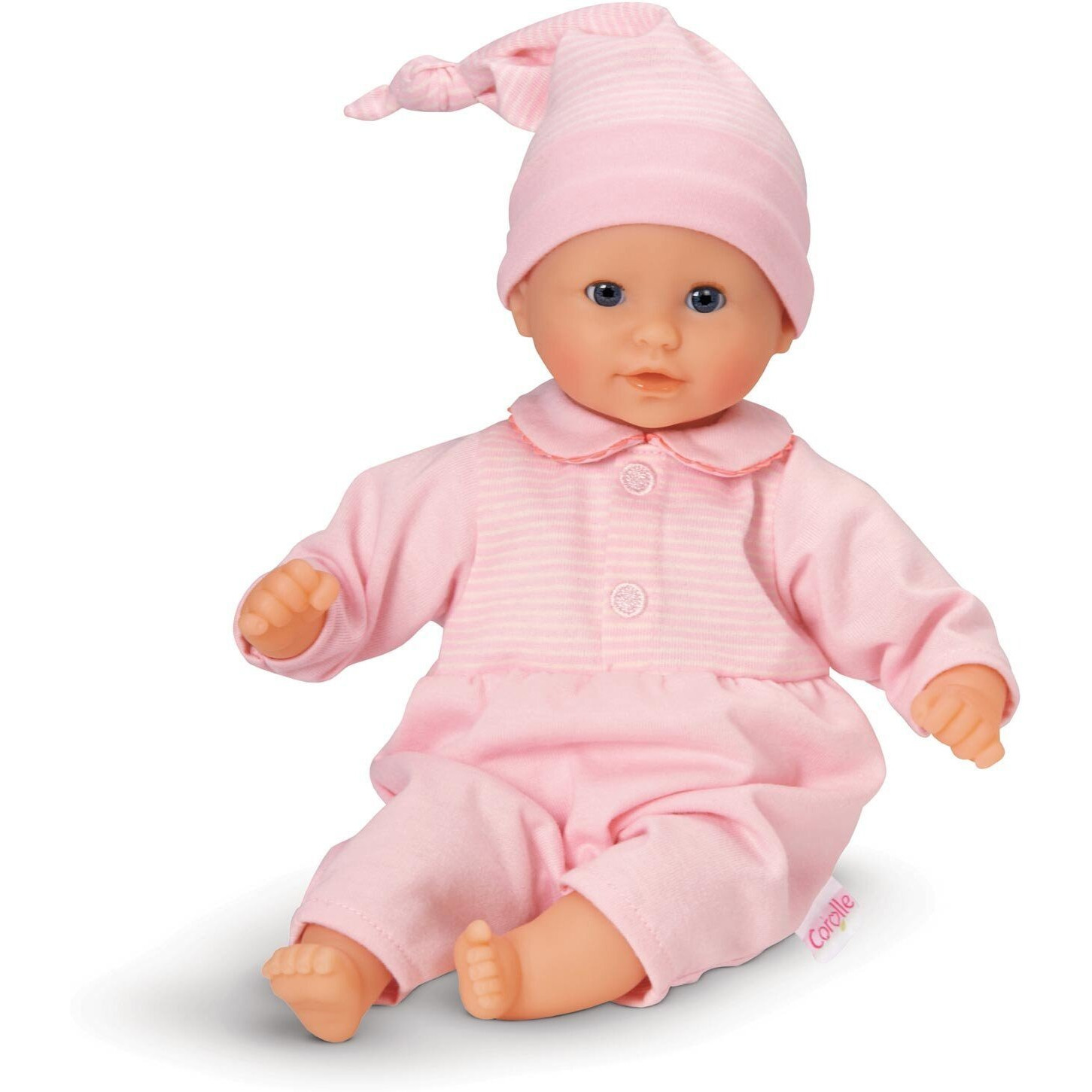 Corolle Bb Calin Charming Pastel Baby Doll - 12" Soft Body Doll With Pink Outfit, Sleeping Eyes Open And Close, Vanilla-Scented, For Kids Ages 18 Months And Up