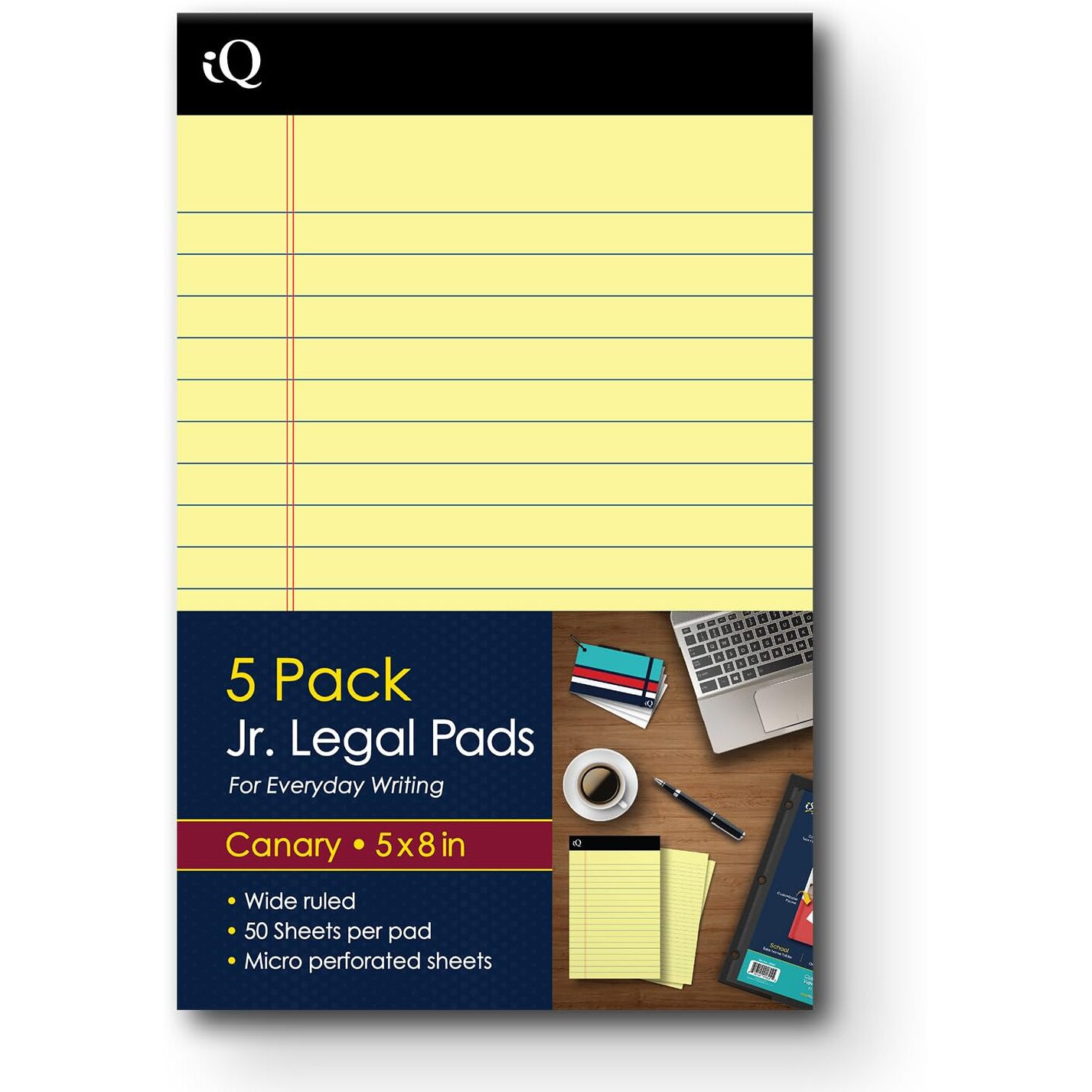 Ischolar Canary Legal Pad, 5 Pack (95805)