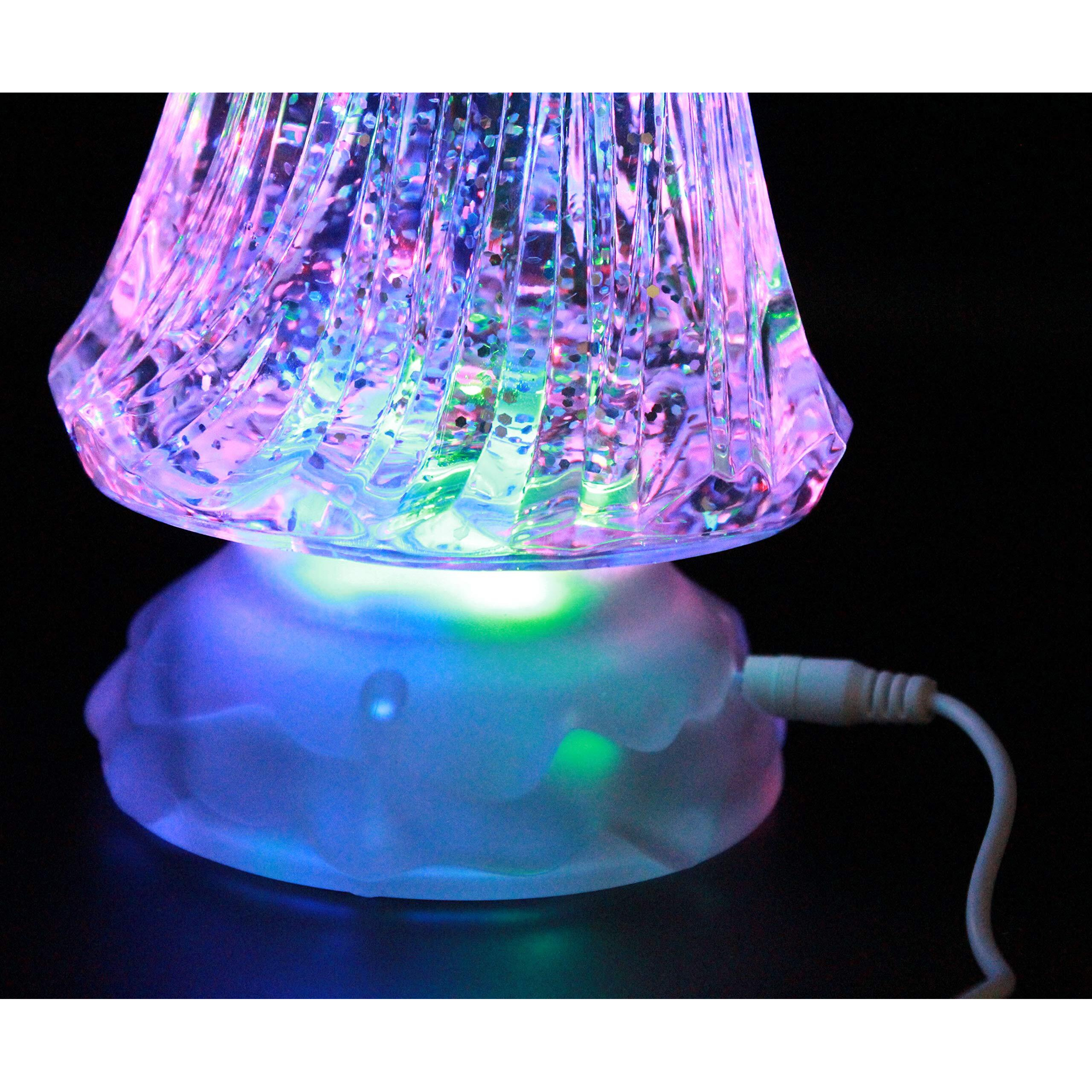 Dalax- Angel Led Lighted Sparkling Color Changing Snow Globe Water Lamp With 6 Hour Timer, 12'' Prayer Angel Swirling Glitter Golden Wings Statue Home Decor Figurine, Christmas Ornaments Decorations