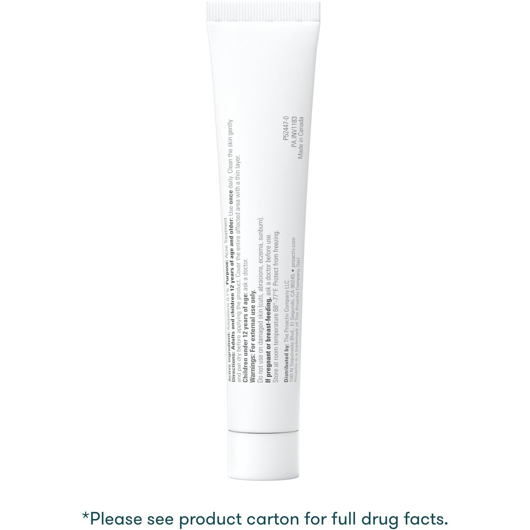 Proactivmd Oil Control Adapalene Gel Acne Treatment - Prescription Strength Retinoid For Face And Body Acne.1% Solution, 0.5 Oz