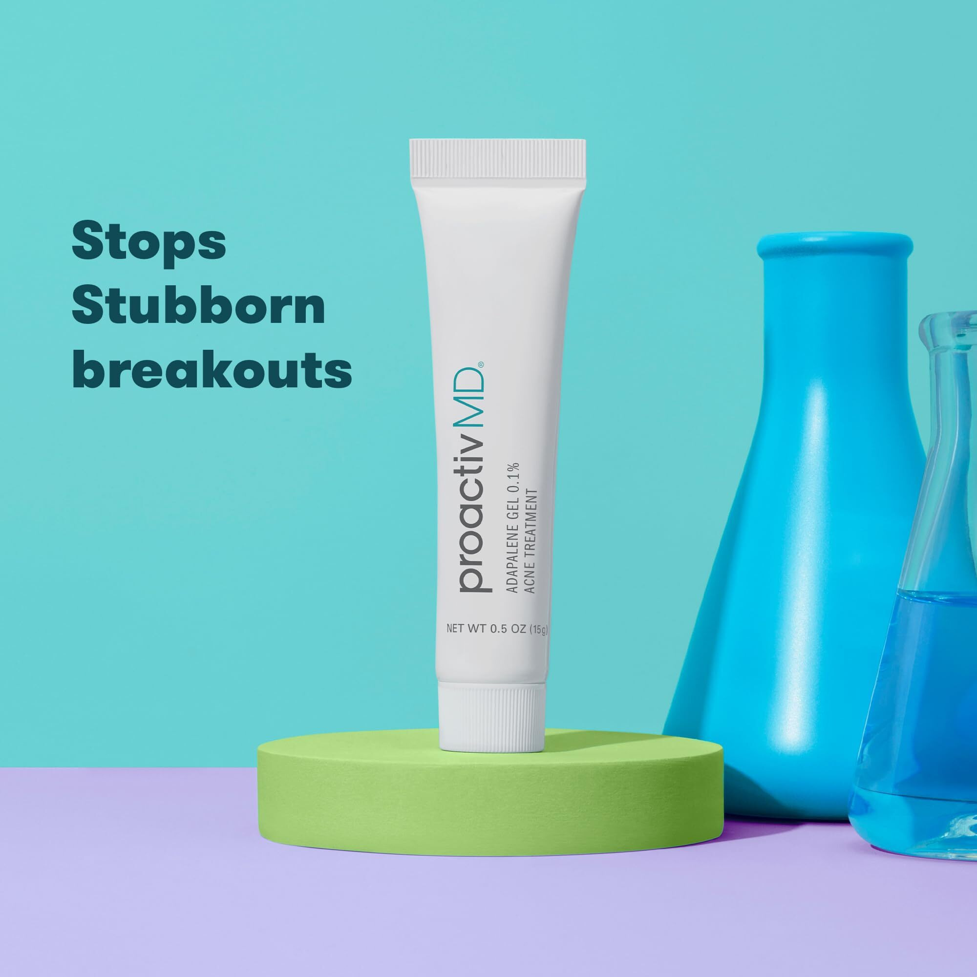 Proactivmd Oil Control Adapalene Gel Acne Treatment - Prescription Strength Retinoid For Face And Body Acne.1% Solution, 0.5 Oz