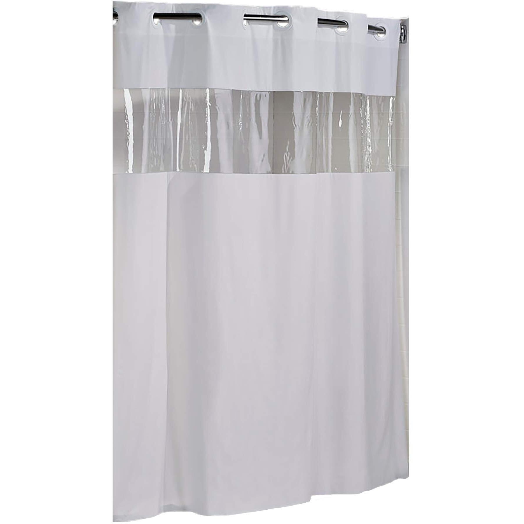 Hookless Vision Vinyle Shower Curtain - White