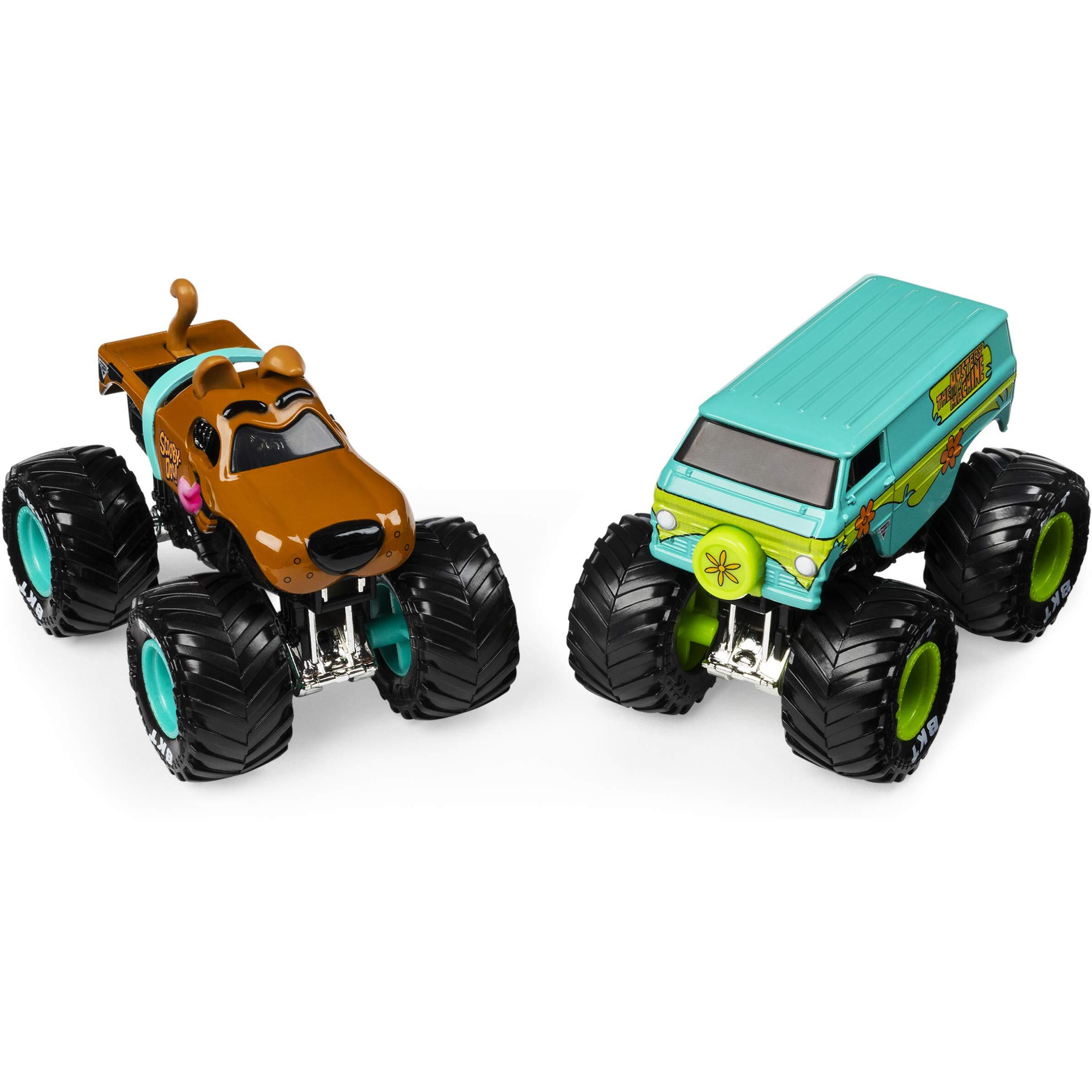 Monster Jam, Official Scooby Doo Vs. Mysterty Machine Die-Cast Monster Trucks, 164 Scale, 2 Pack
