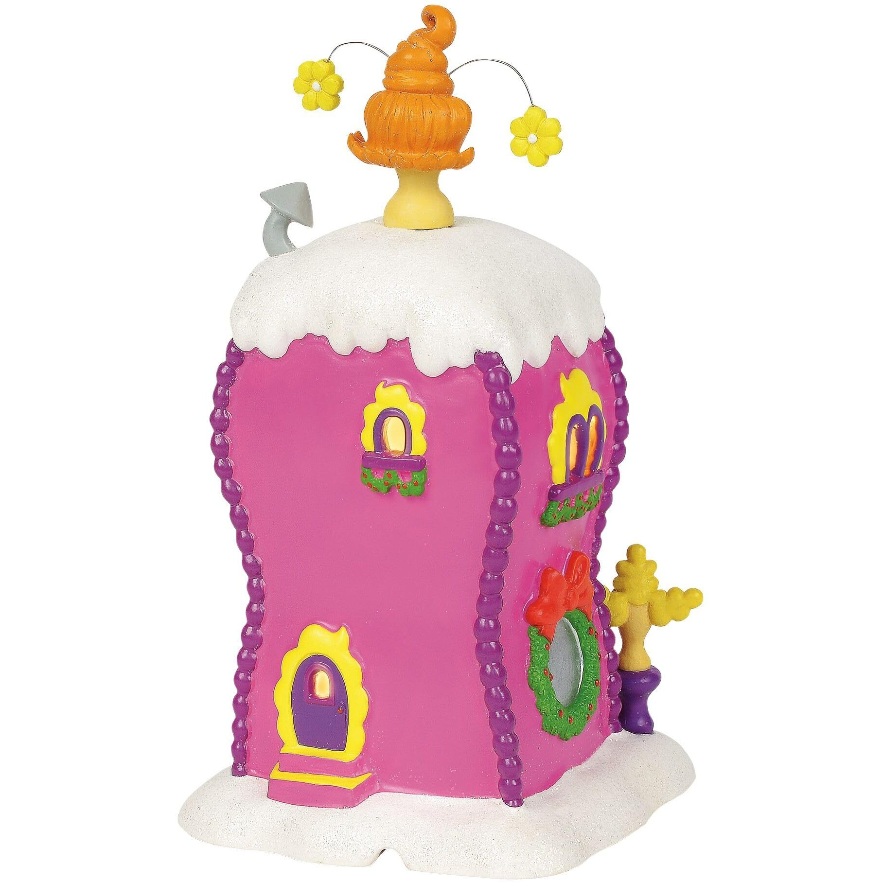 Department 56 Dr. Seuss Grinch Village La Boutique Beauty Parlor Lit Building, 6.75 Inch, Multicolor