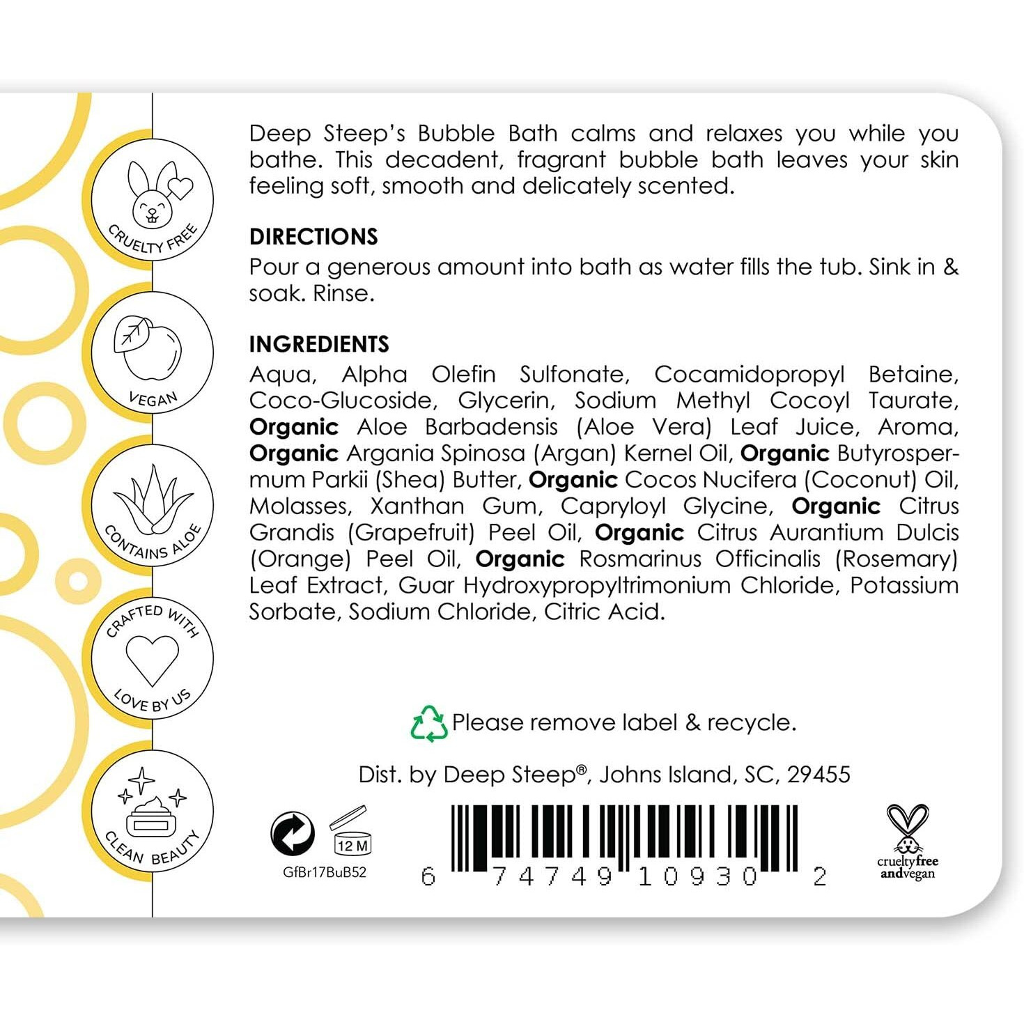 Deep Steep Bubble Bath, 17 Ounce (Pack Of 2) (Grapefruit Bergamot)