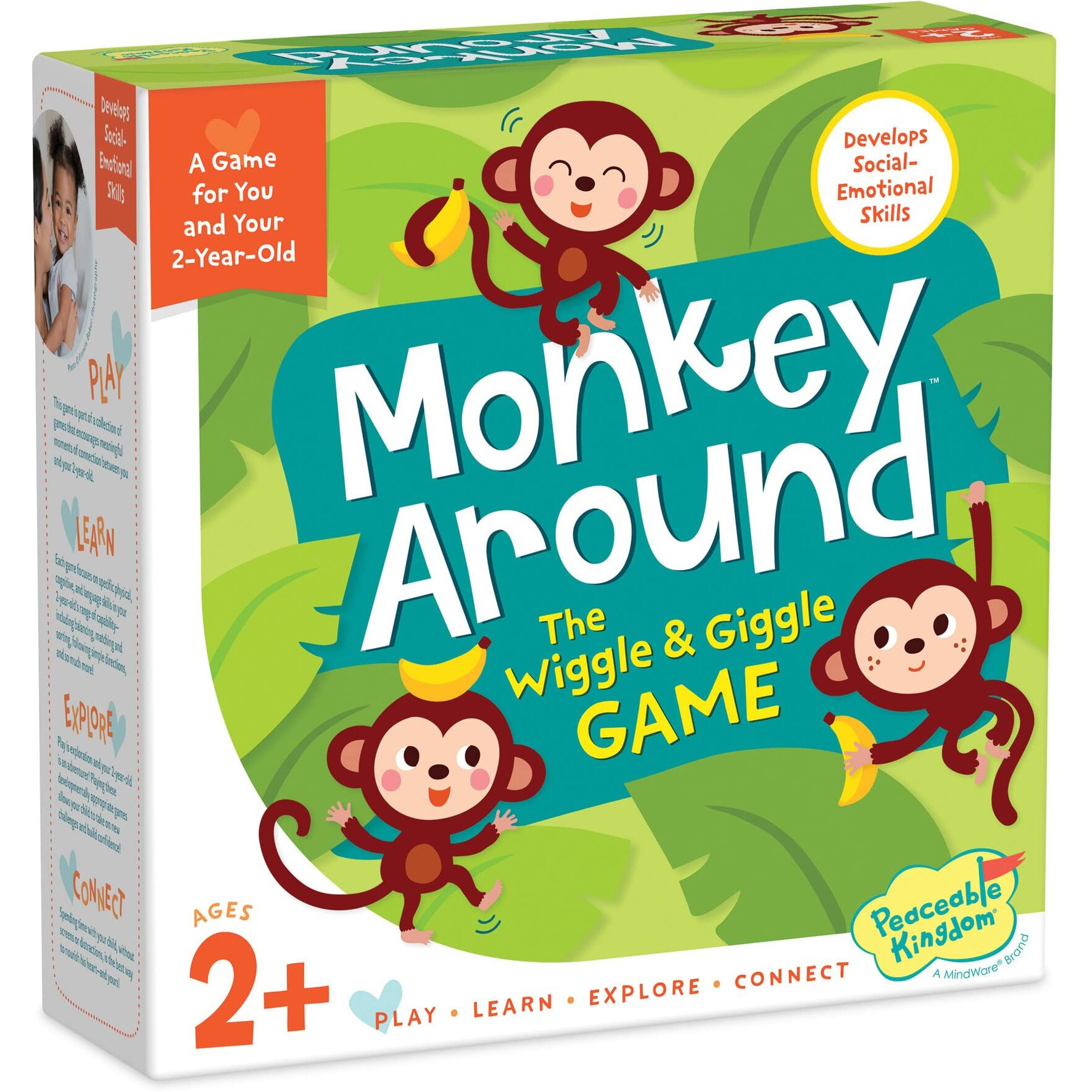 Peaceable Kingdom Monkey Around First Game For Toddlers Interactive Play With Parent Ages 2+