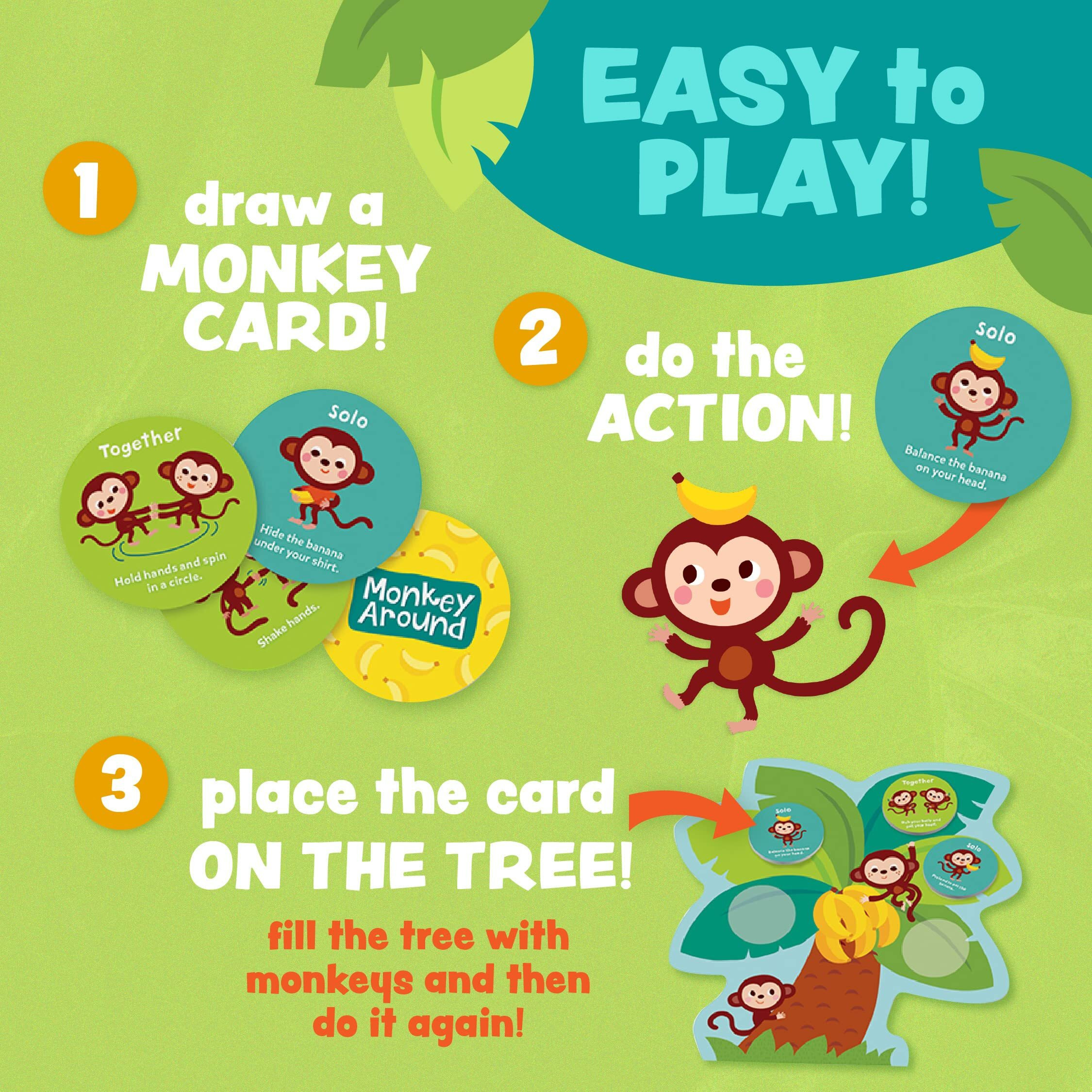 Peaceable Kingdom Monkey Around First Game For Toddlers Interactive Play With Parent Ages 2+