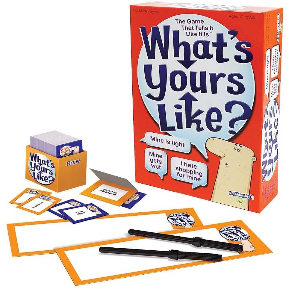 Playmonster What's Yours Like - Hilarious Party Card Game - Describe What Your Guess Word Is Like - Ages 12+