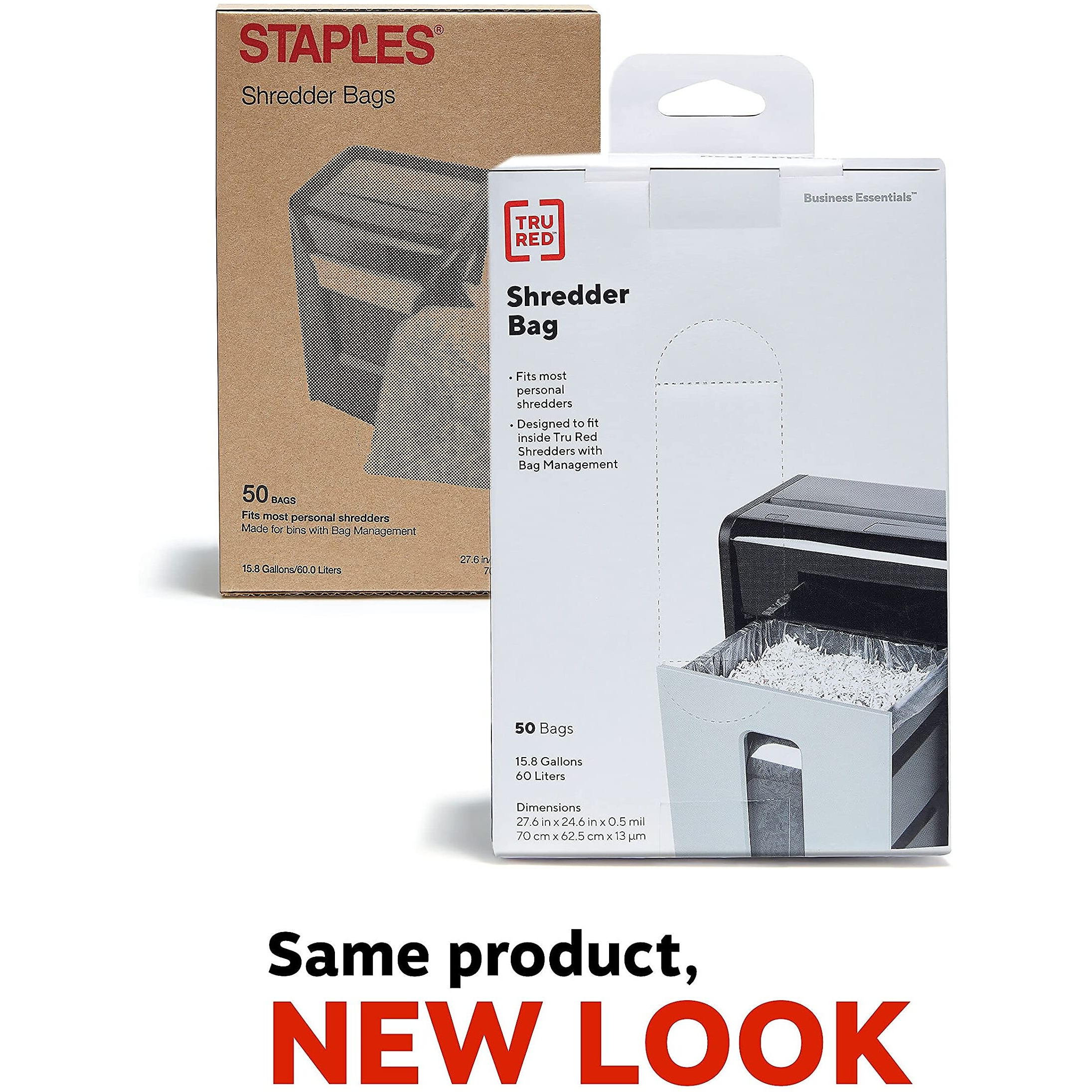 Tru Red 424154 Shredder Bags 15.8 Gal (22403) 50/Pack