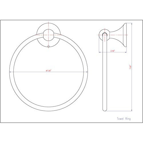 Designers Impressions Newport Series Oil Rubbed Bronze Towel Ring