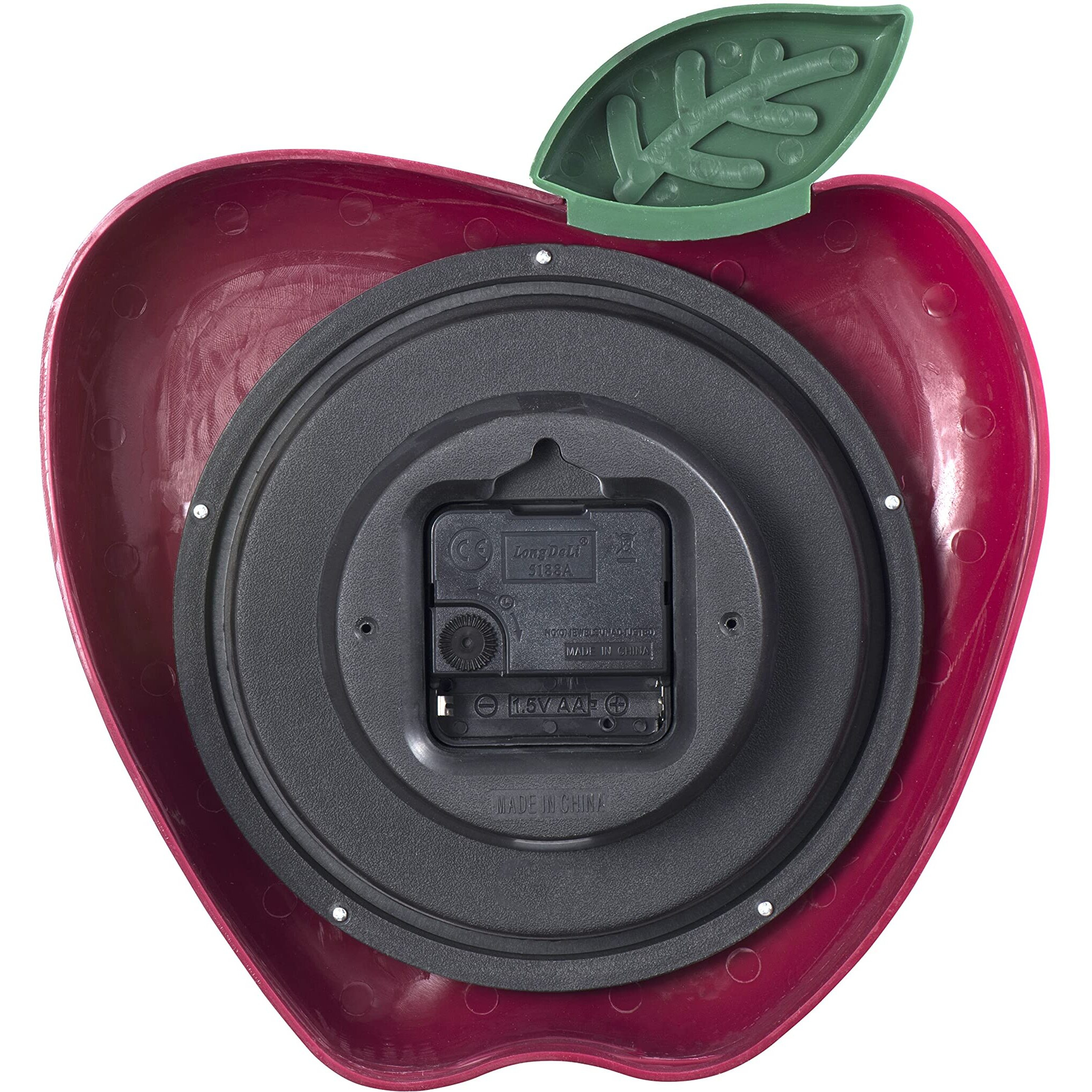 Westclox 10" 3-Dimensional Apple Wall Clock- Model 38038A