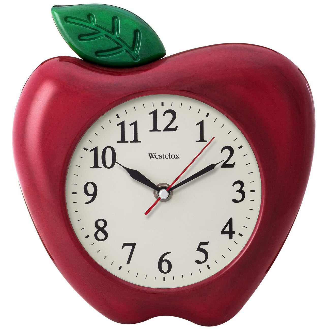 Westclox 10" 3-Dimensional Apple Wall Clock- Model 38038A