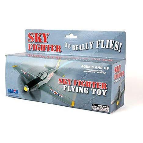 Daron Sky Fighter Flying Toy On A String , Grey