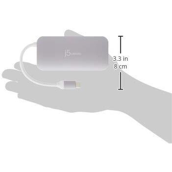 J5Create Usb-C 9-In-1 Multi Adapter Multi Adapter Hdmi/Ethernet/Usb 3.1, Sd And Microsd/Pd 3.0 | 4K Hdmi For Macbook | Chromebook |Usb-C Devices (Jcd383)