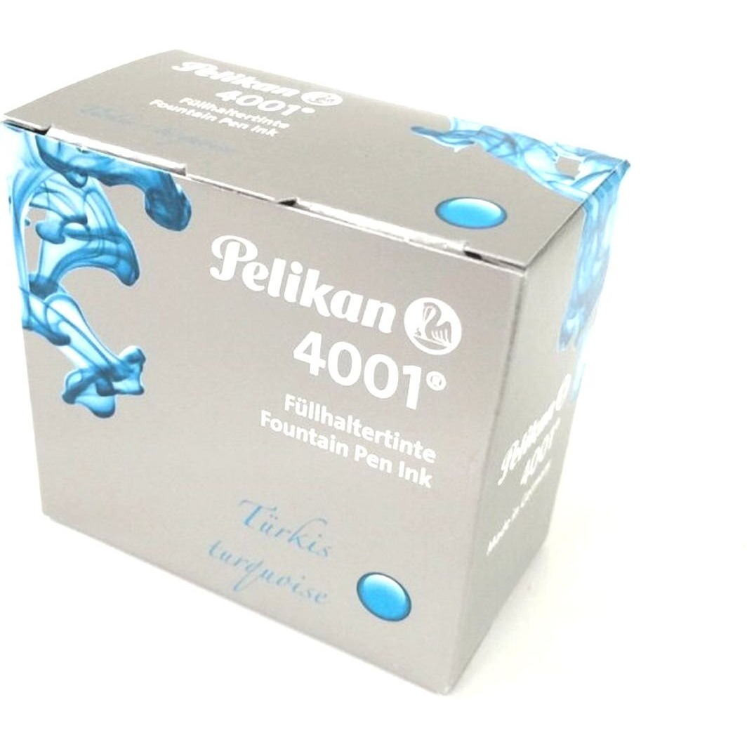Pelikan 4001 Bottled Ink For Fountain Pens, Turquoise, 62.5Ml, 1 Each (329201)
