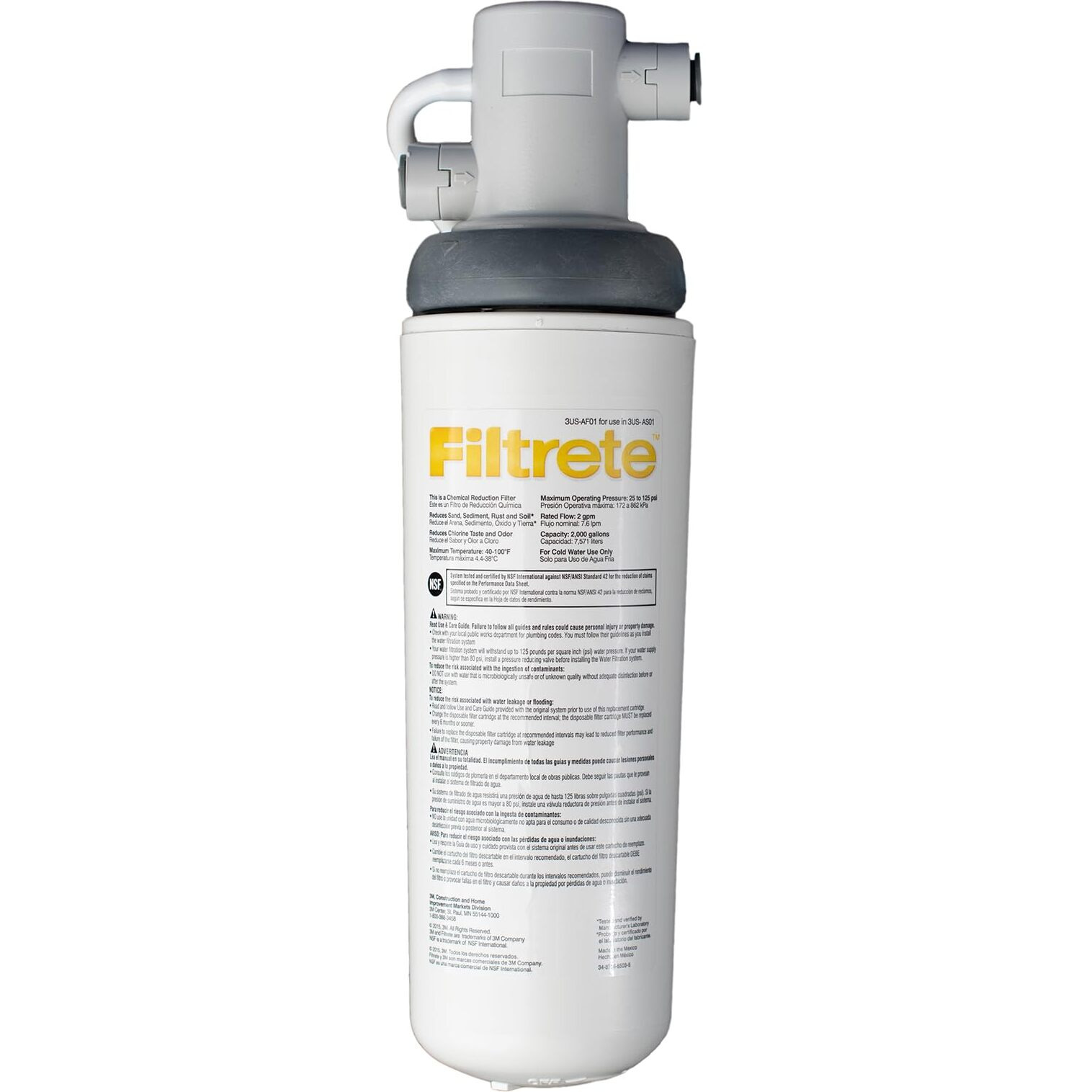 Filtrete Standard Under Sink Quick Change Water Filtration System 3Us-As01