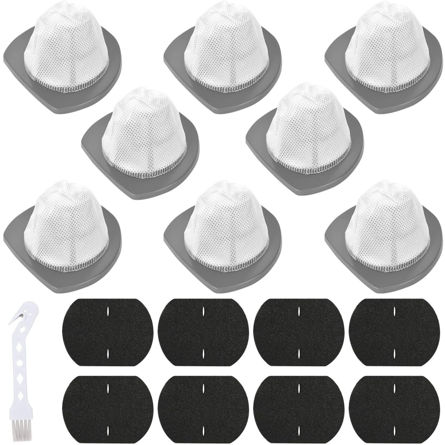 8 Pack 2033 Replacement Filter Compatible With Bissell Featherweight Stick Lightweight Bagless Vacuum Cleaner 20331, 20333, 20334, 20336, 20339, 2033M,8 Mesh Filter 8 Foam Filters, Replace No.1611508