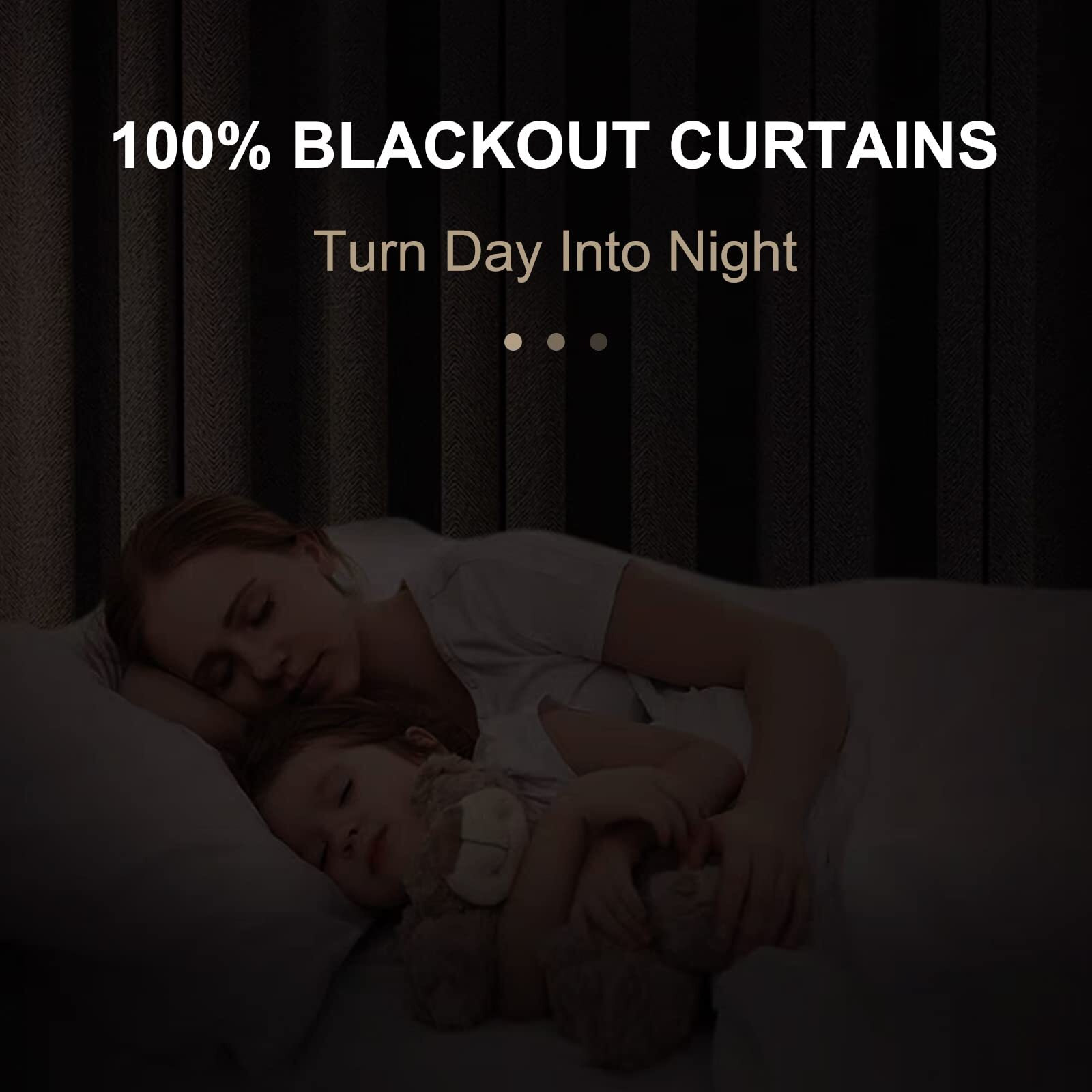 100% Blackout Shield Linen Blackout Curtains For Bedroom 84 Inches Long,Back Tab/Rod Pocket Living Room Drapes,Thermal Insulated Textured Blackout Curtains 2 Panels Set,50" W X 84" L,Cream