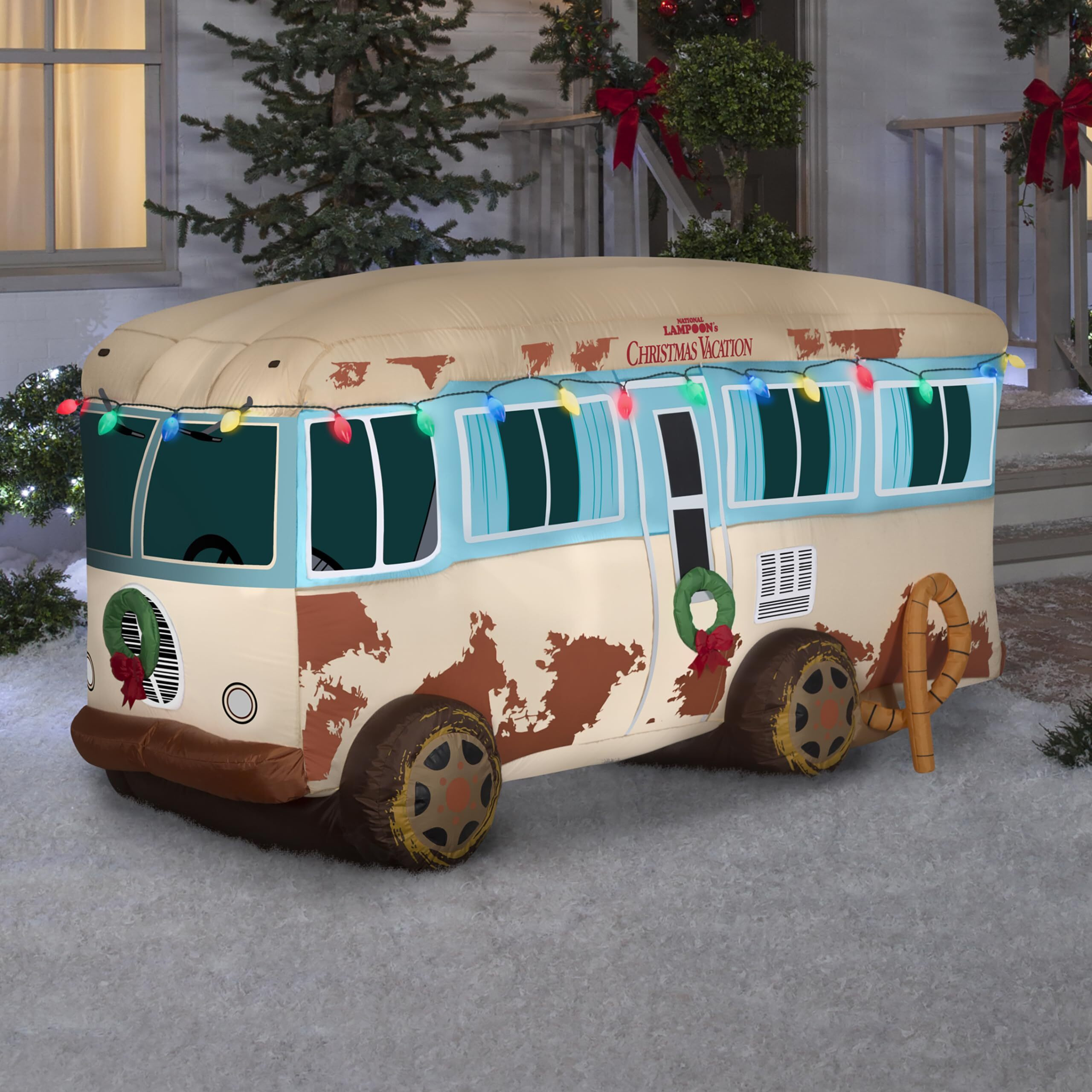 Gemmy Christmas Inflatable National Lampoon's Vacation Rv, 4 Ft Tall, Multi
