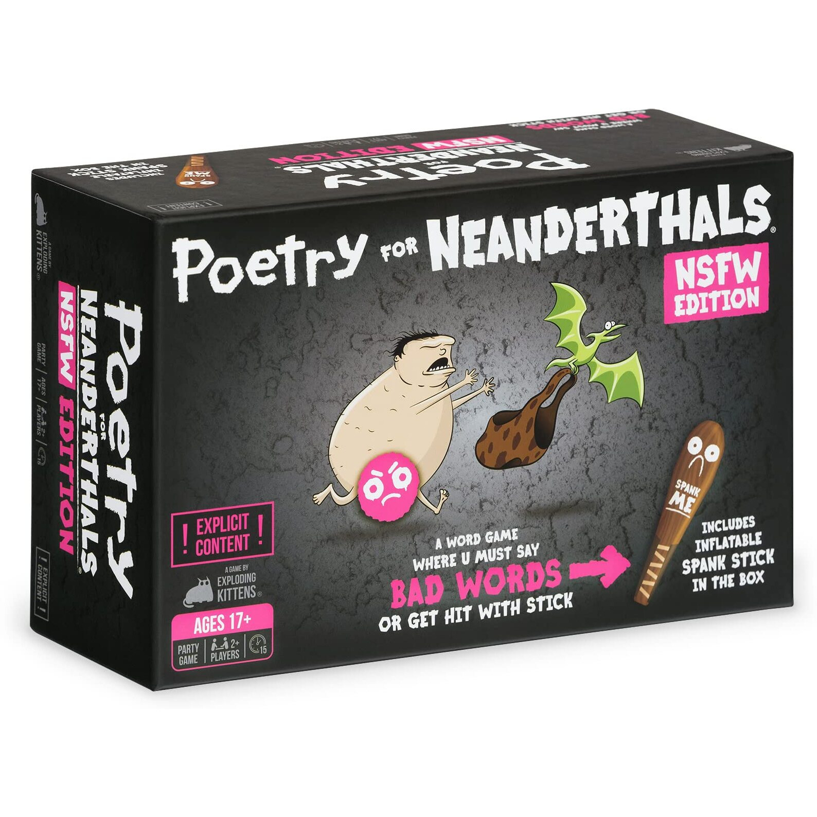 Exploding Kittens Presents Poetry For Neanderthals Nsfw Edition - Adult Party Games, Card Games For Adults & Teens, Hilarious Outdoor Games For Friends, Competitive Word Guessing Fun Games For Adults
