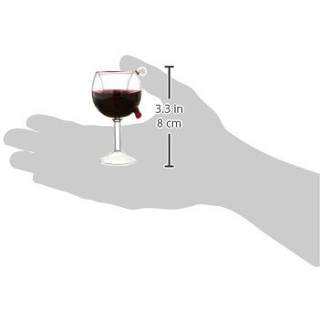 Kurt Adler T0748 2-1/2-Inch 2-3/4-Inch Glass Wine Cup Ornament, Set Of 3