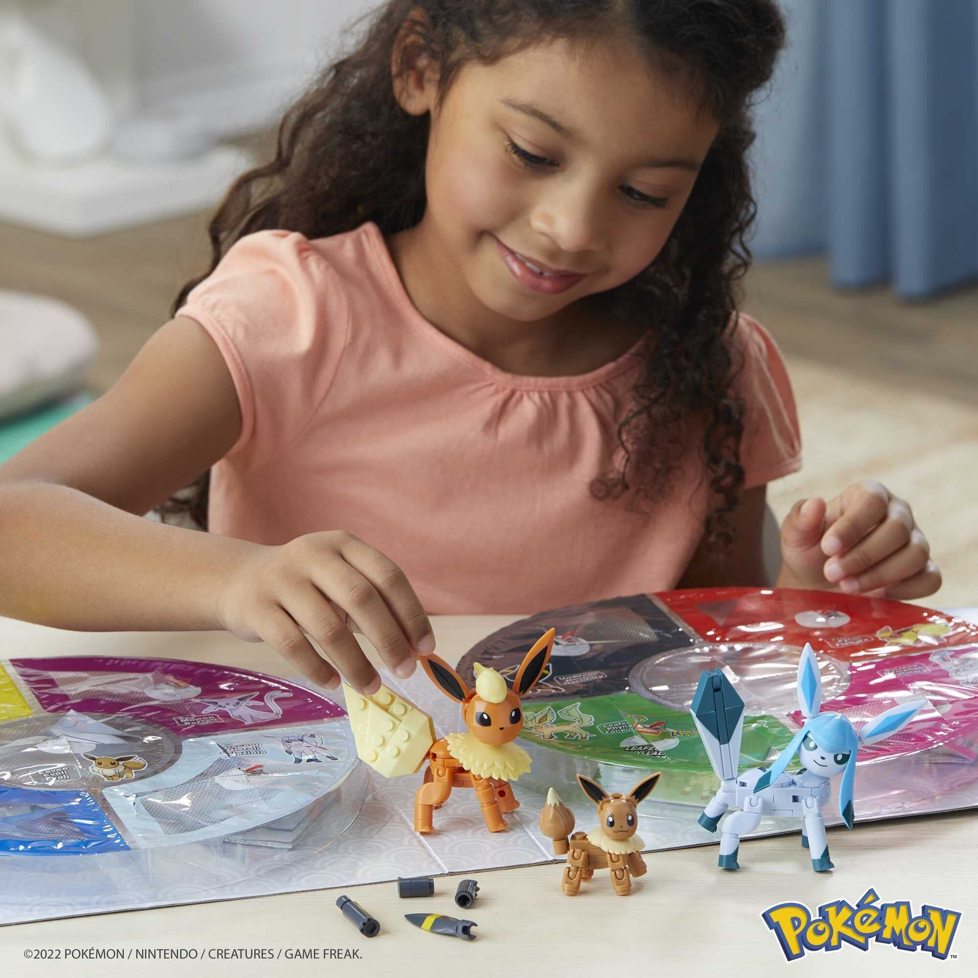 Mega Pokmon Building Toys Set Every Eevee Evolution With 470 Pieces, 9 Poseable Characters, For Kids
