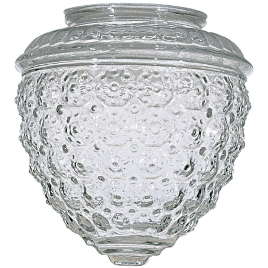 Clear Pineapple Glass Shade - 3-1/4-Inch Fitter Opening