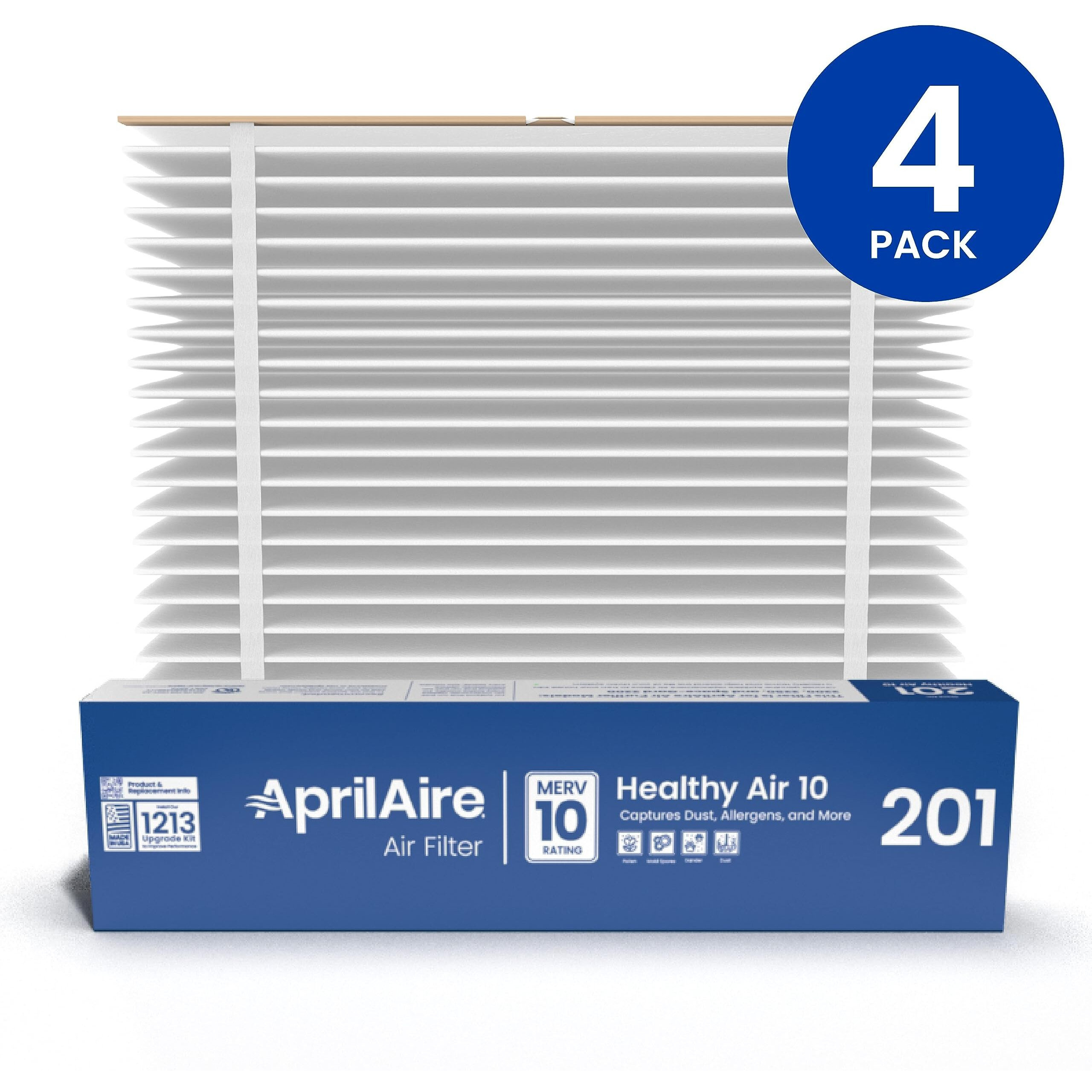 Aprilaire 201 Replacement Furnace Filter For Aprilaire Or Space-Gard 2200 Or 2250 Whole-House Air Purifiers - Merv 10, 20X25X6 Air Filter (Pack Of 4)