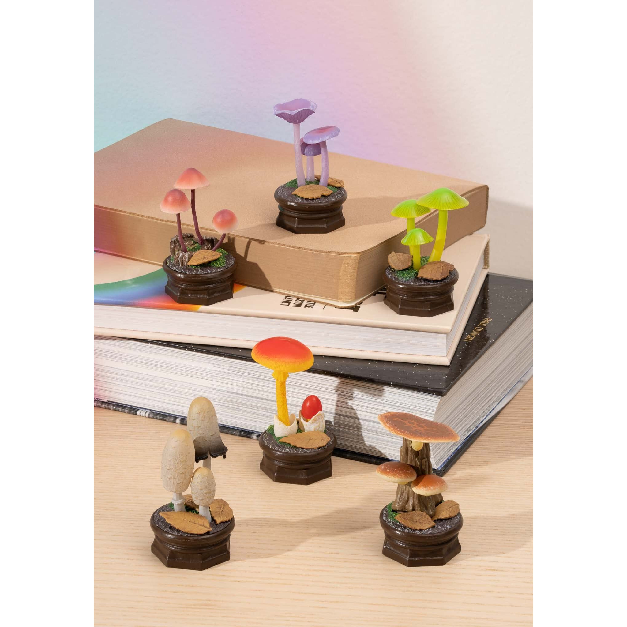 Qualia Mushroom Garden Blind Box Version 2- - Beautiful, Lightweight Charms - Blind Box Includes 1 Of 6 Collectable Figurines - Authentic Japanese Design - Made From Durable Plastic, (Ql-004)