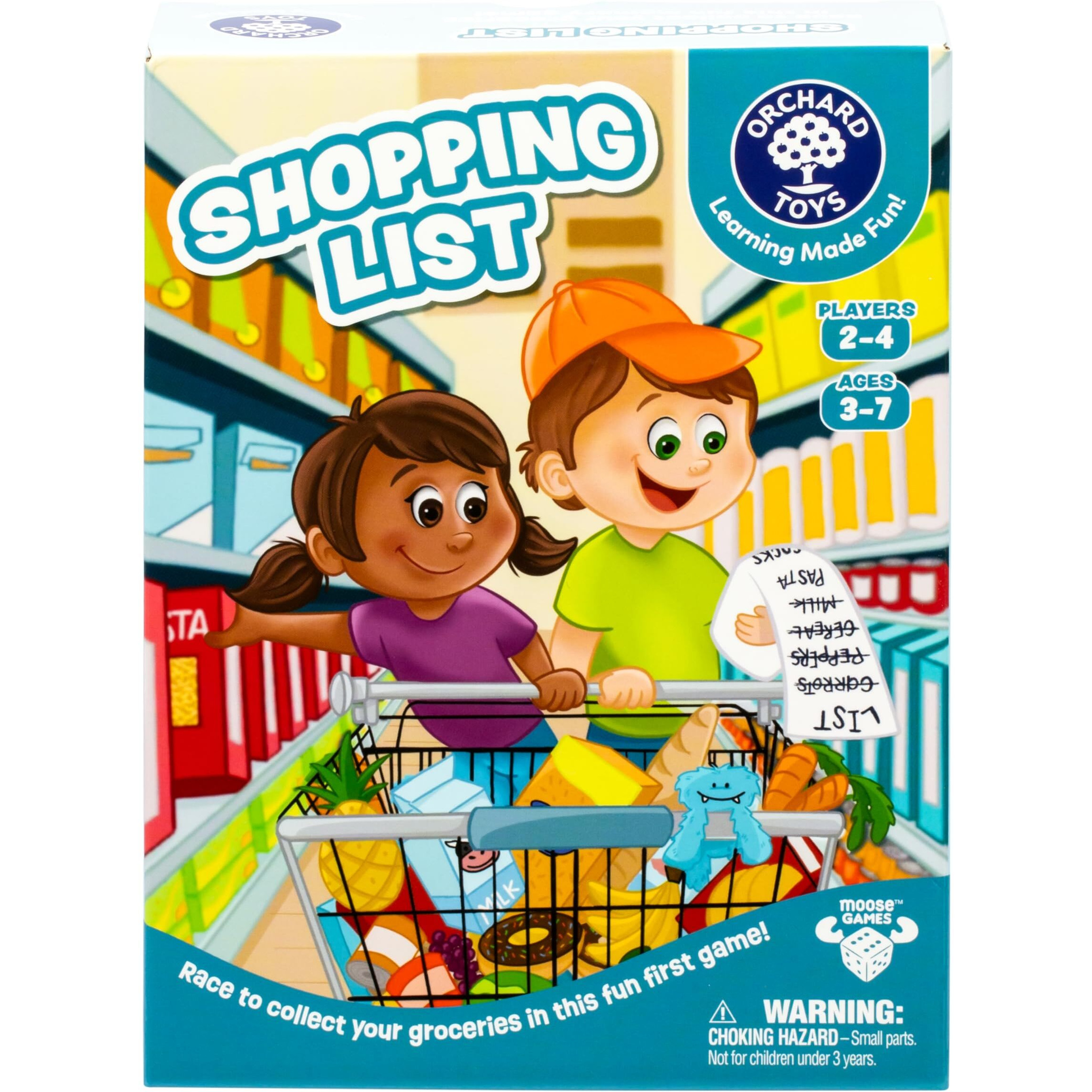 Orchard Toys Shopping List Game - New Art Race To Collect Your Groceries In This Fun Memory Game, Age 3-7, 2-4 Players