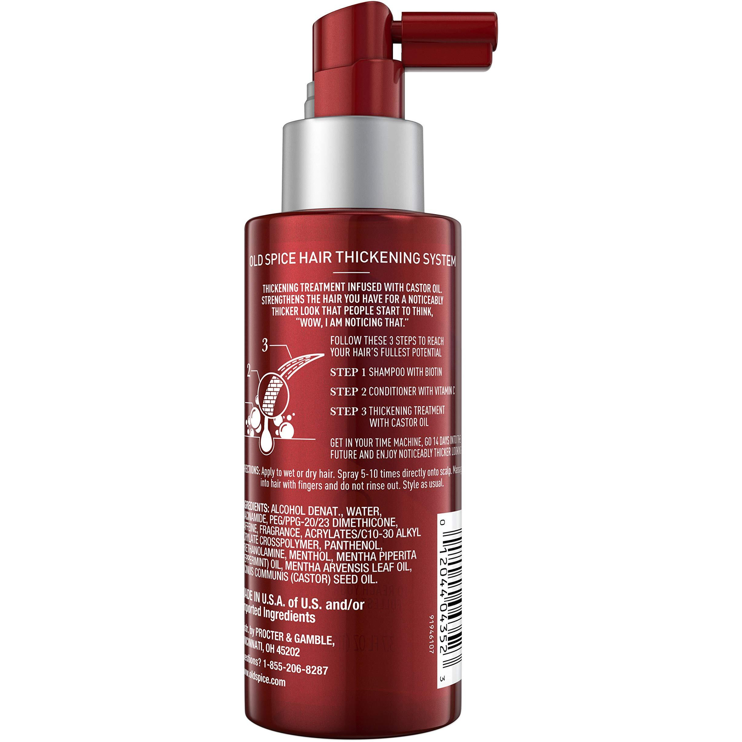 Old Spice Hair Thickening Treatment For Men, Infused With Castor Oil, Step 3, 3.7 Fl Oz