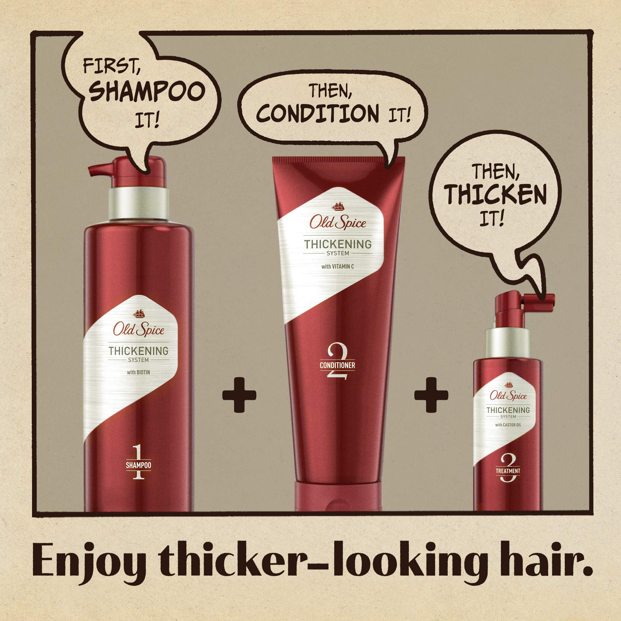 Old Spice Hair Thickening Treatment For Men, Infused With Castor Oil, Step 3, 3.7 Fl Oz