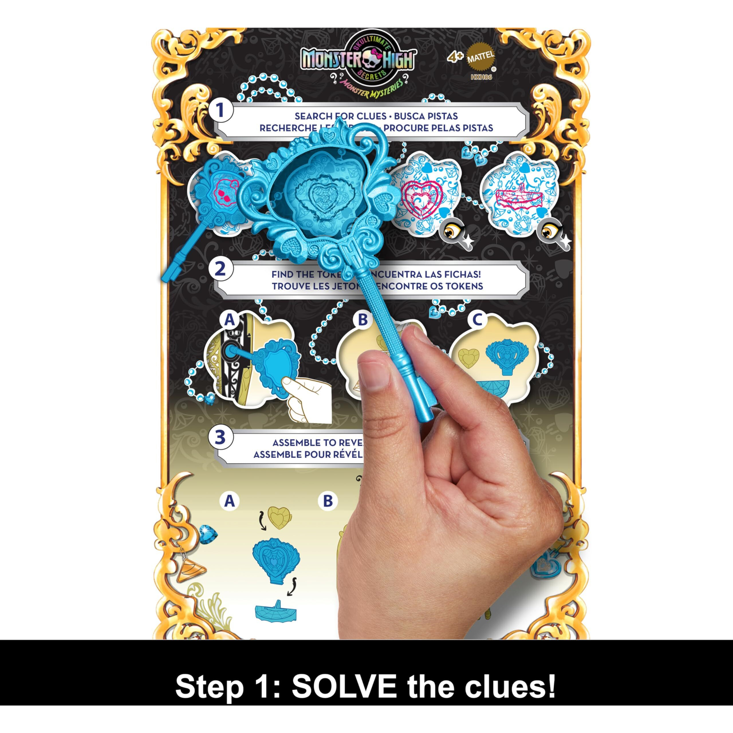 Monster High Skulltimate Secrets Doll & Accessories Set, Monster Mysteries Cleo De Nile With Dress-Up Closet & 19+ Surprises Including Clothes