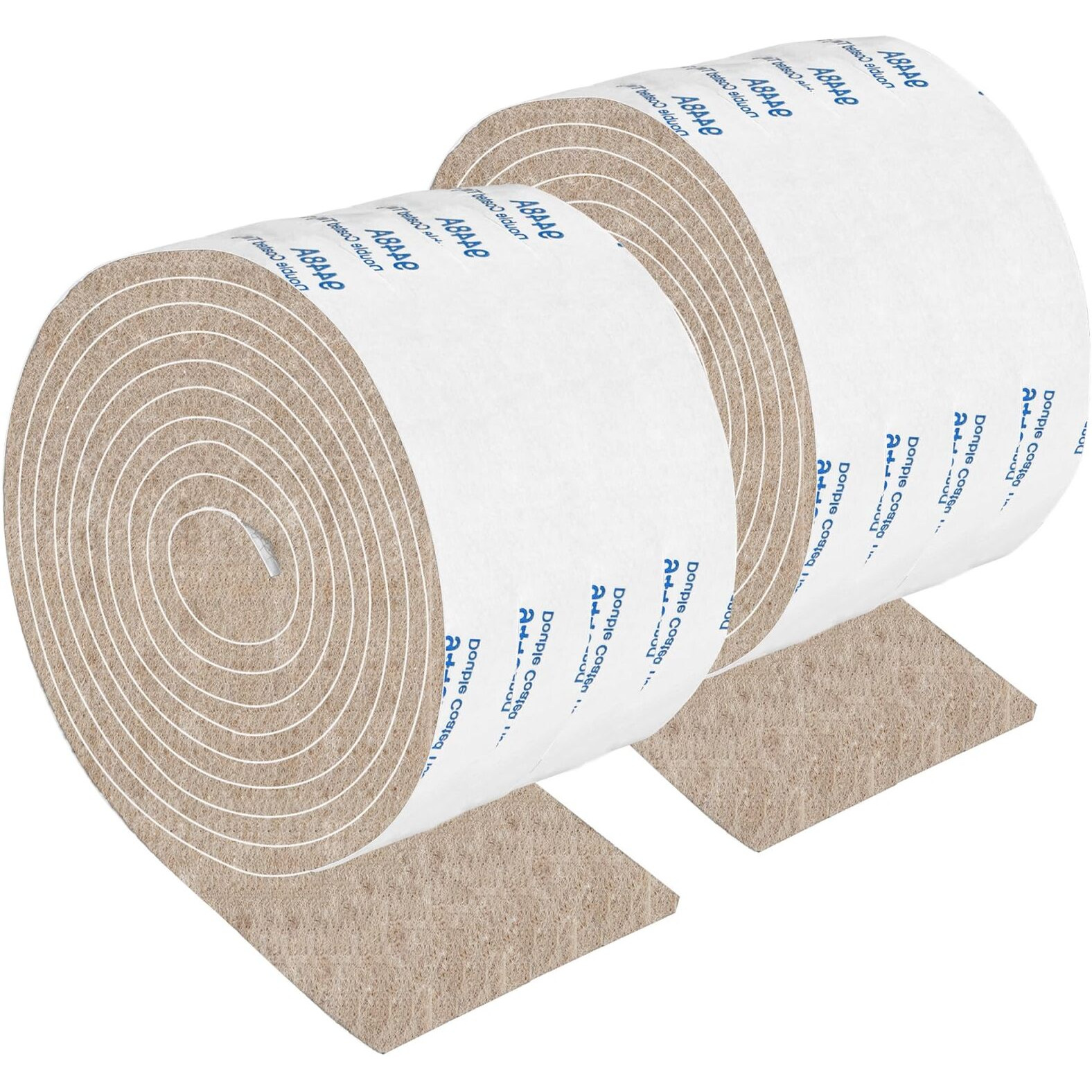 Felt Strips With Adhesive Backing, Adhesive Felt Strips, 2 Felt Rolls 2X 60 Inches Beige, Felt Tape With Adhesive Backing, Furniture Felt Strips