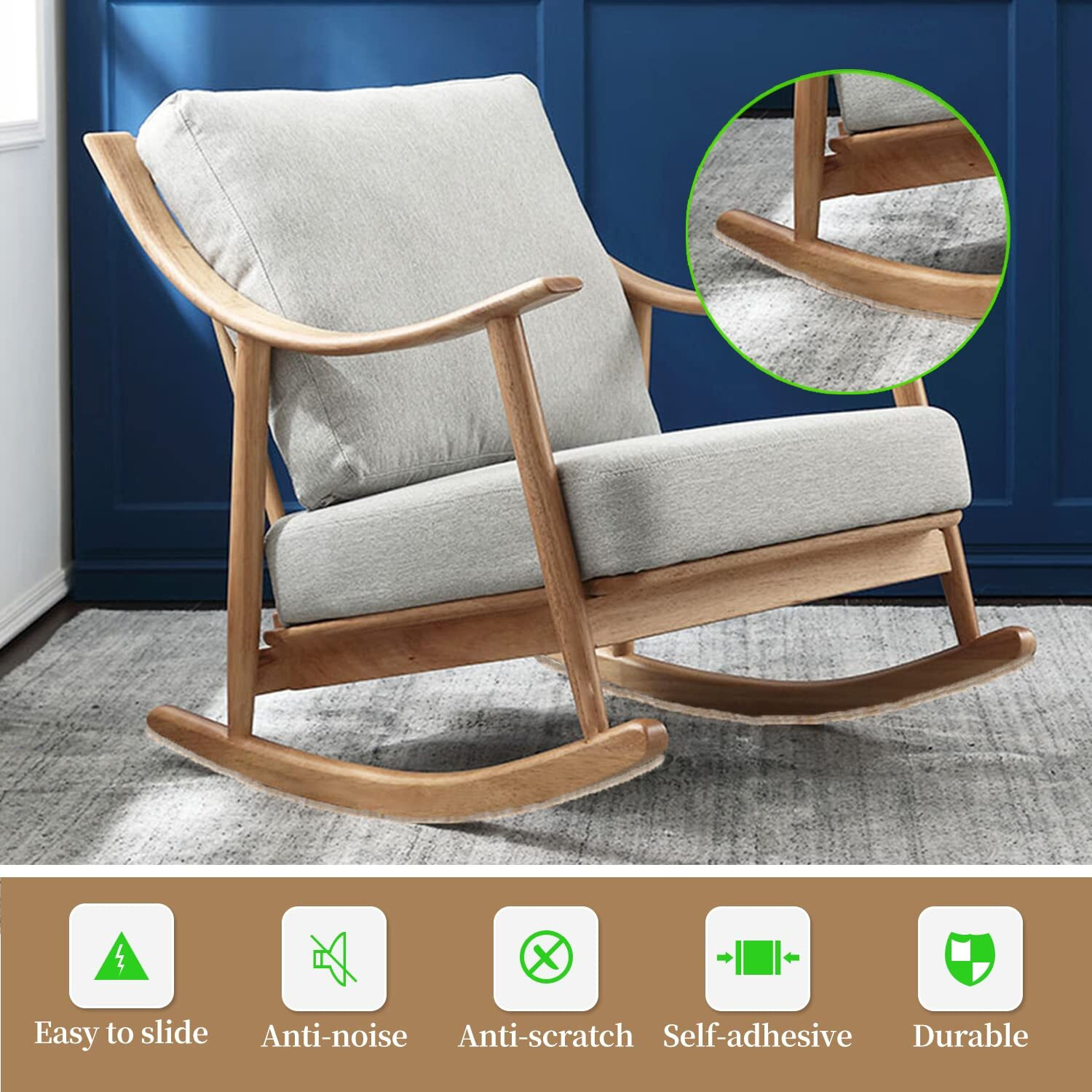 Felt Strips With Adhesive Backing, Adhesive Felt Strips, 2 Felt Rolls 2X 60 Inches Beige, Felt Tape With Adhesive Backing, Furniture Felt Strips