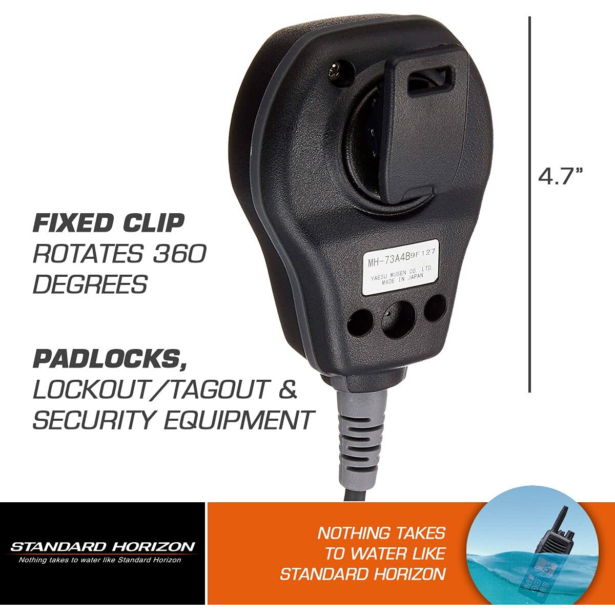 Standard Horizon Mh-73A4B Speaker/Microphone Black, Small