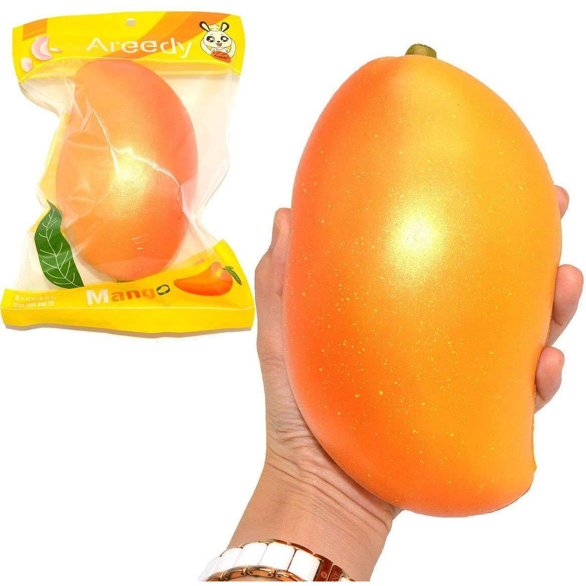 Areedy Squishy Gold Mango Colossal Slow Rising Scented Fruit Squishies