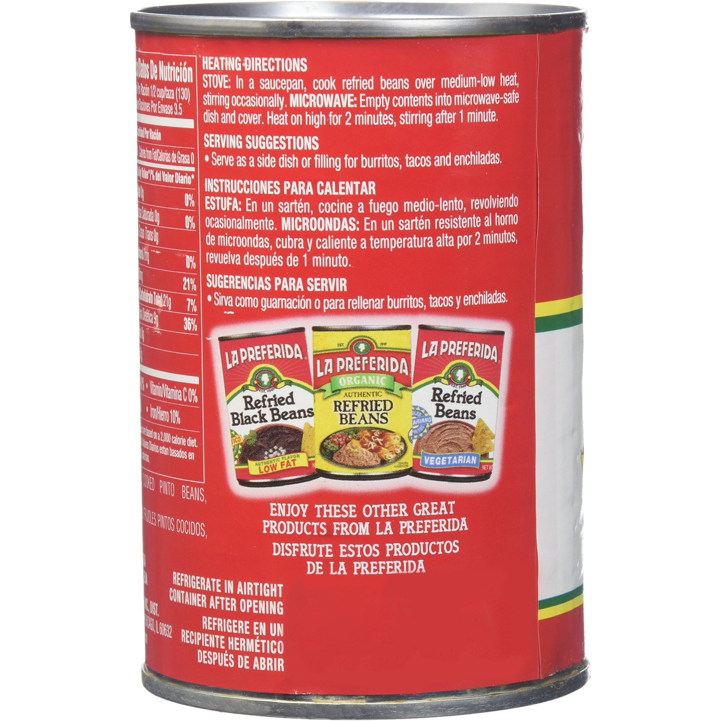 La Preferida Refried Beans Fat Free, 16-Ounce (Pack Of 12)