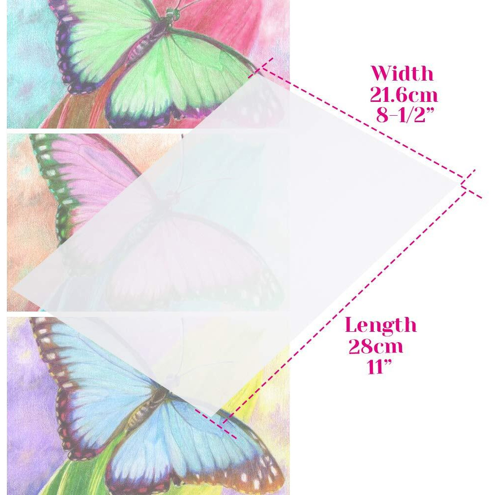 Vellum Paper, Cridoz 50 Sheets Vellum Transparent Paper 8.5 X 11 Inches Translucent Clear Paper For Printing Sketching Tracing Drawing Animation Wedding Invitations