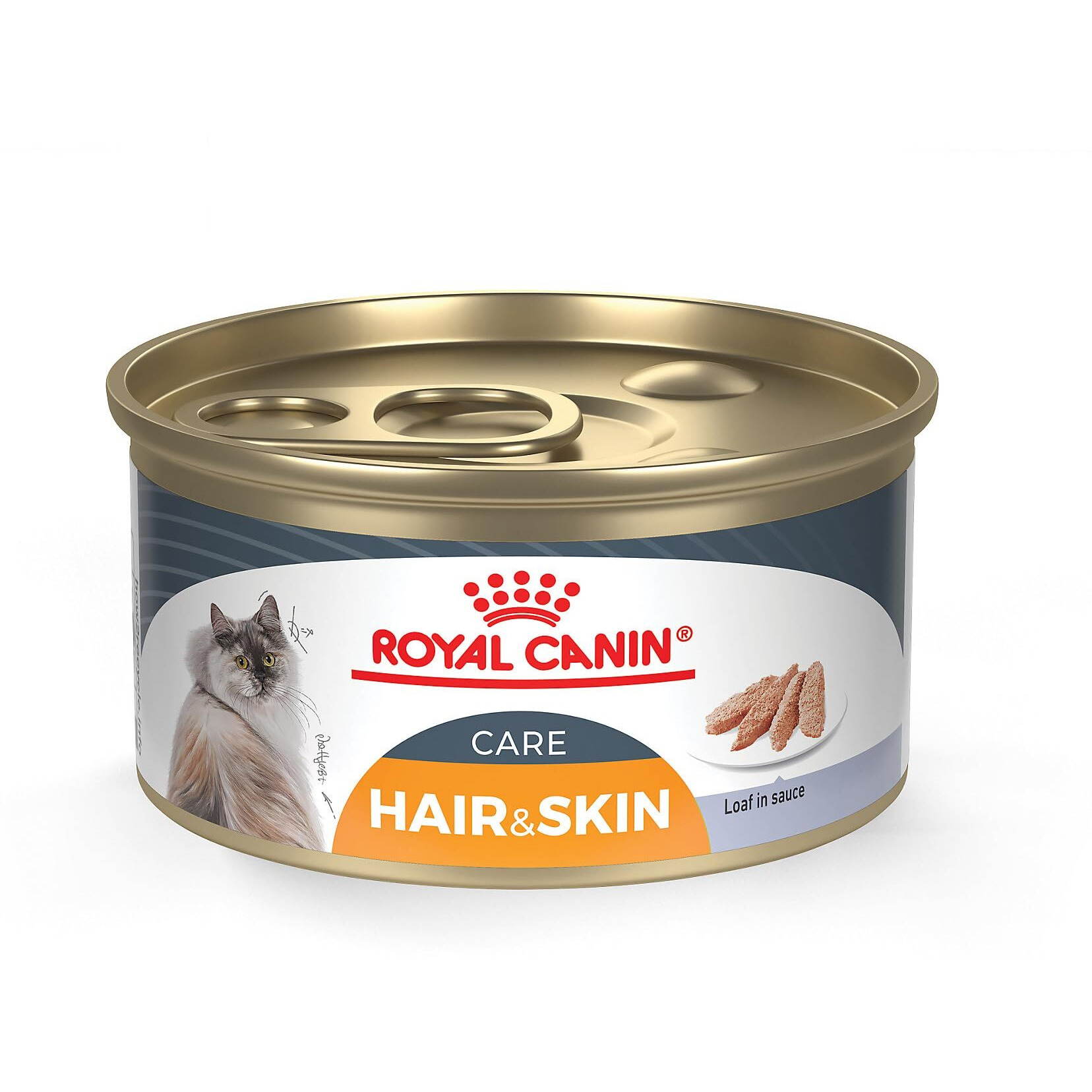 Royal Canin Feline Care Nutrition Hair & Skin Care Loaf In Sauce Canned Cat Food, 3 Oz Can (24-Count)