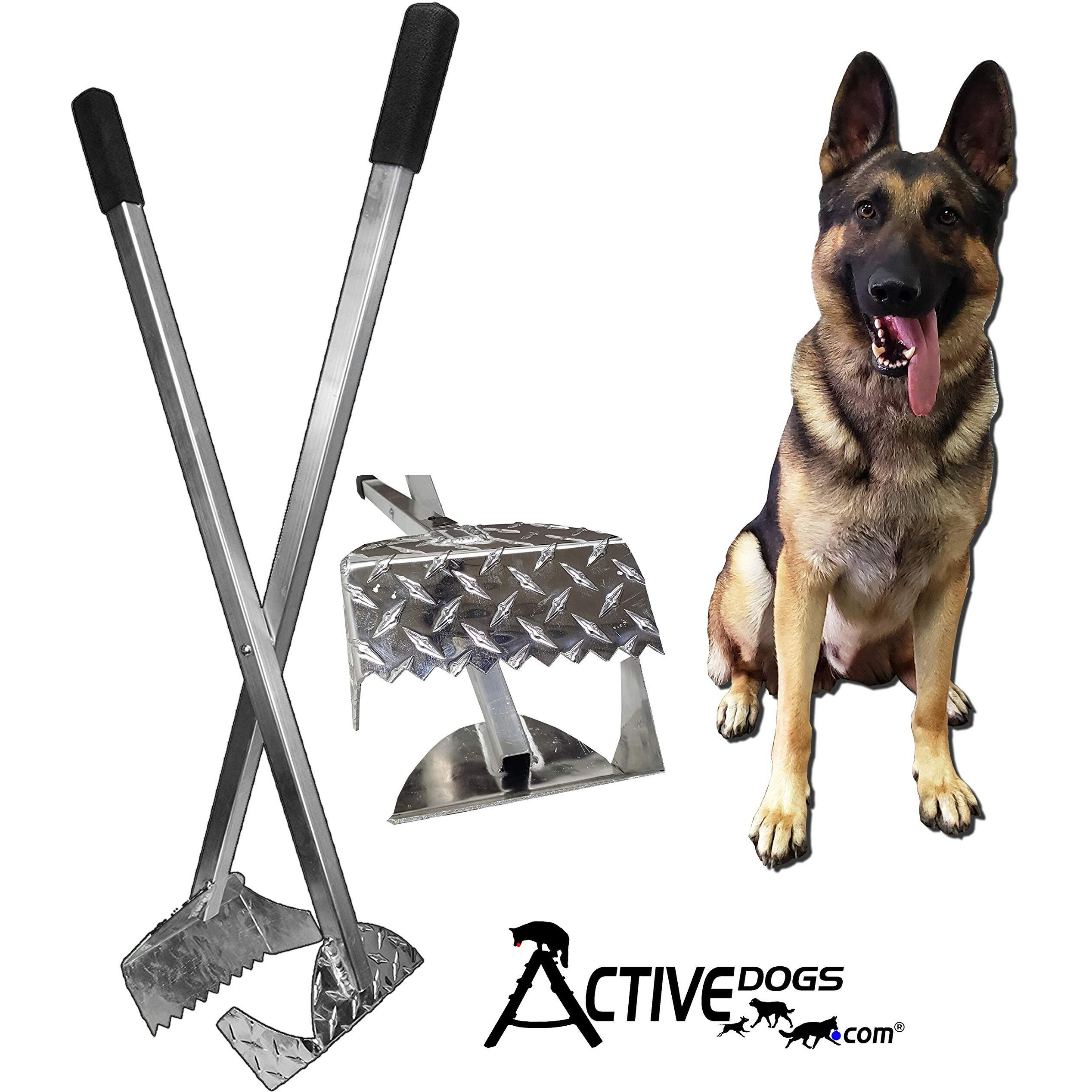 Activedogs Best Ever Dog Poop Scooper, Teeth Style Pet Waste Removal Solid Welded Aluminum Shovel W/Solid Bolt System - Made In Usa