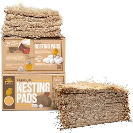 Eaton Pet And Pasture, Premium Laying Hen Nesting Pads, Usa Grown & Sustainably Harvested, 13 X 13 (10 Pack)