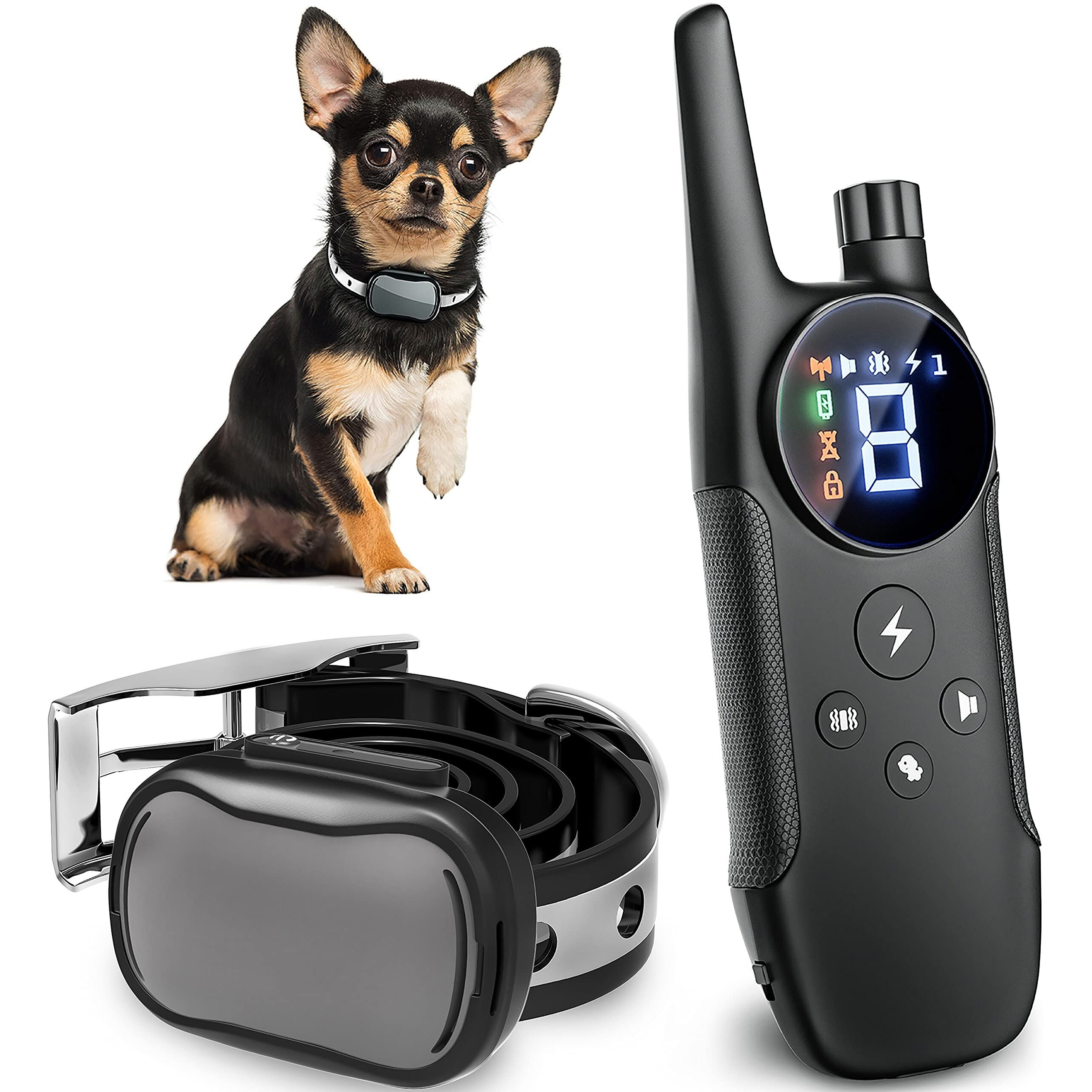 Extra Small Size Dog And Puppy Training Collar With Remote For Small Dogs 5-15Lbs And Puppies With Shock - Waterproof And 1000 Ft Range