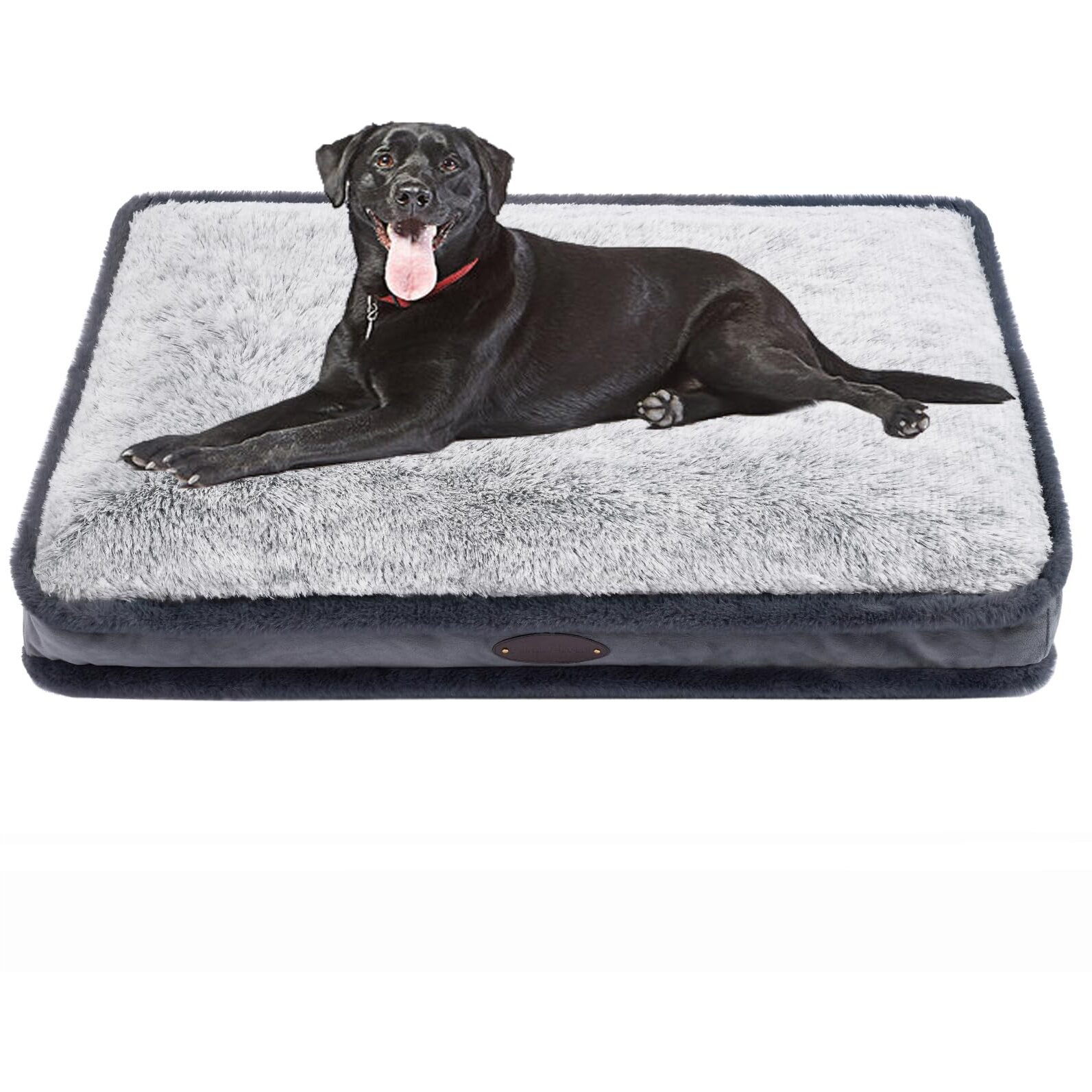 Debang Home Dog Bed For Medium Dogs Breeds, Deluxe Plush Dog Crate Beds, Comfy Kennel Pad, Pet Sleeping Mat, Waterproof, Removable And Machine Washable Cover & Non-Slip Bottom, 36&quotX23" Grey