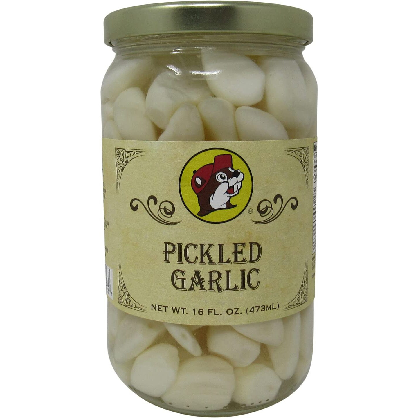 Buc-Ees Pickled Garlic In A Resealable Jar Gluten Free No High Fructose Corn Syrup 16 Fl Ounces