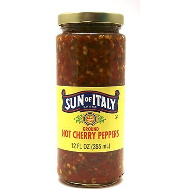 Sun Of Italy - Hot Cherry Peppers - Ground 12Oz
